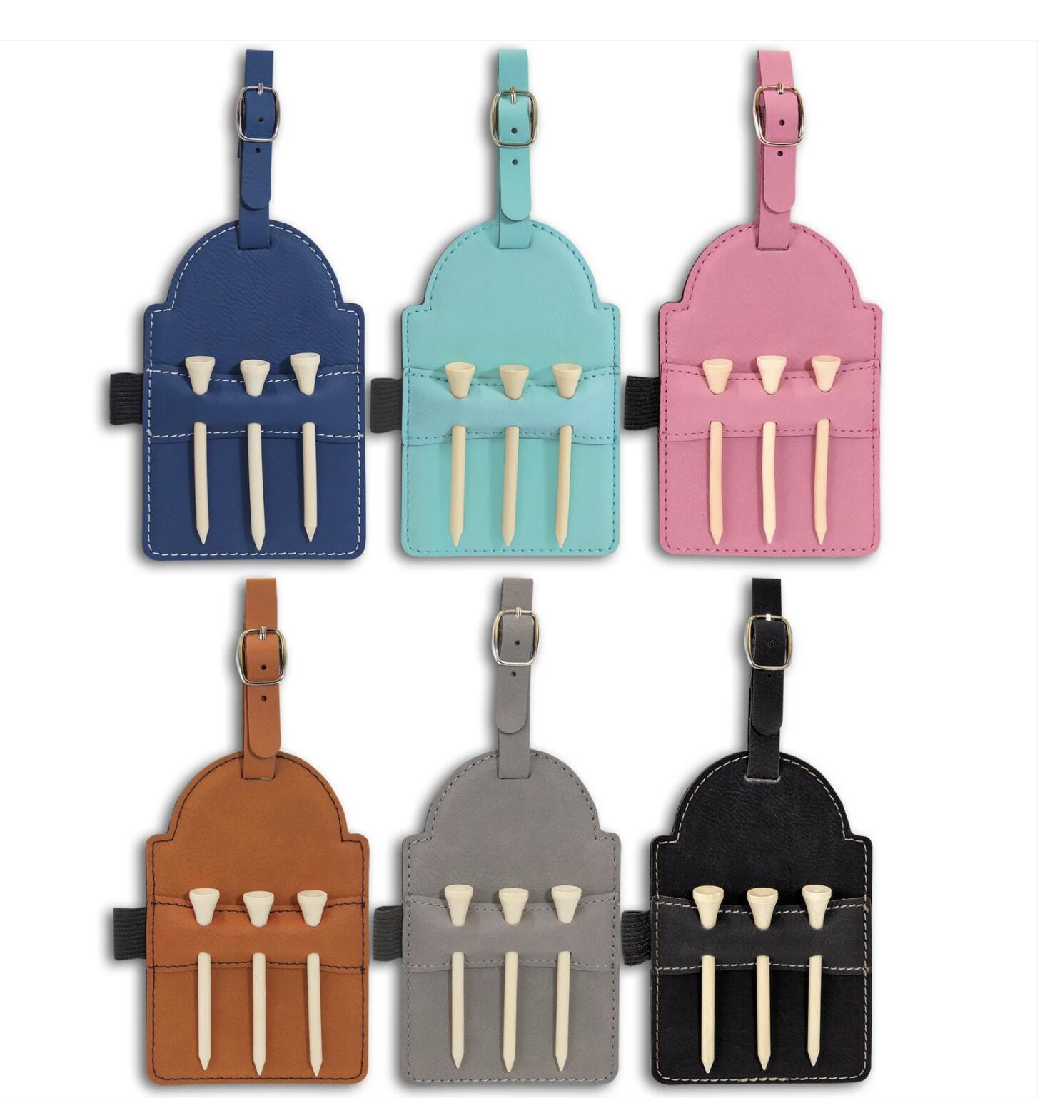 PU Leather Golf Tee Bag Tag 2