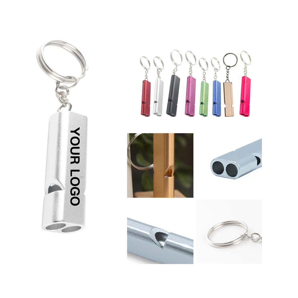 Compact Aluminum Whistle for Outdoor Survival 2