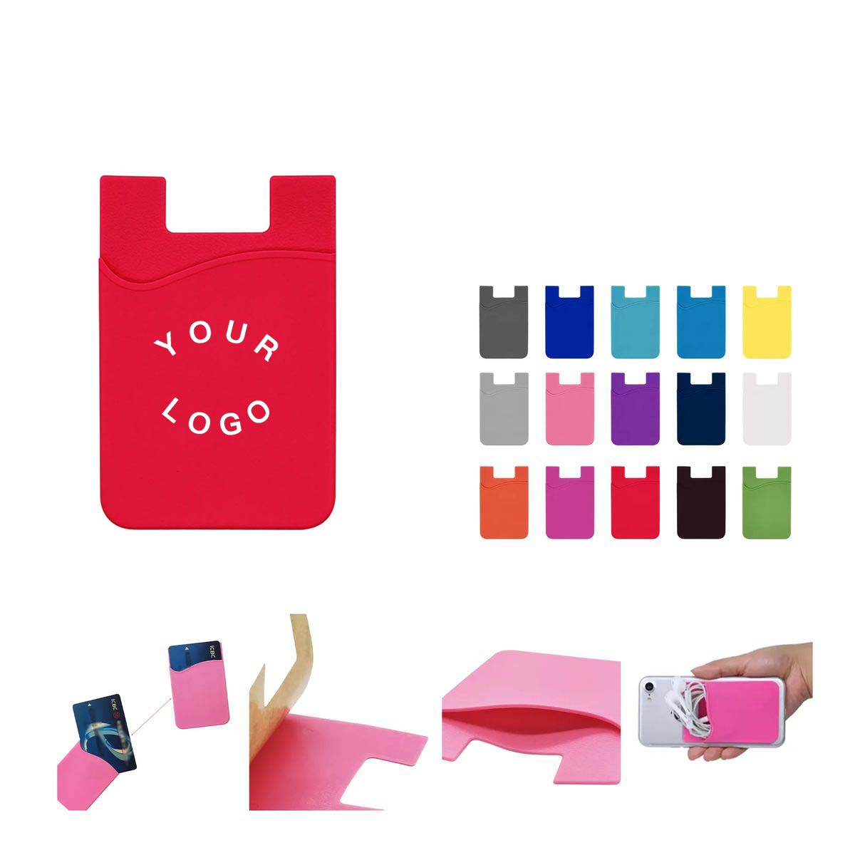 Non Slip Silicone Wallet for Phones and Cards 5
