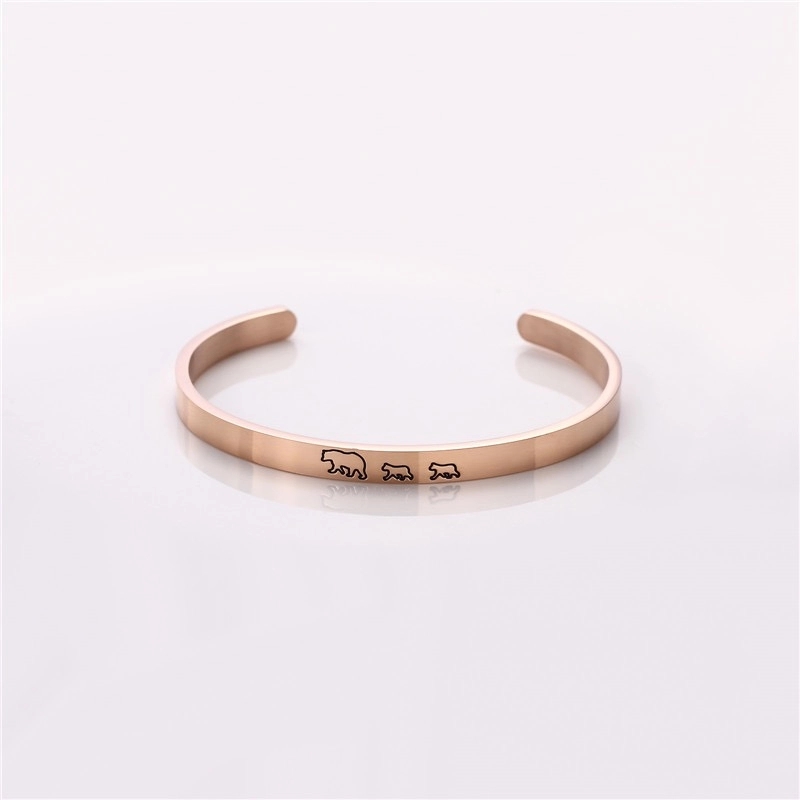 Steel Open Bracelet- Black, Gold, RoseGold 3