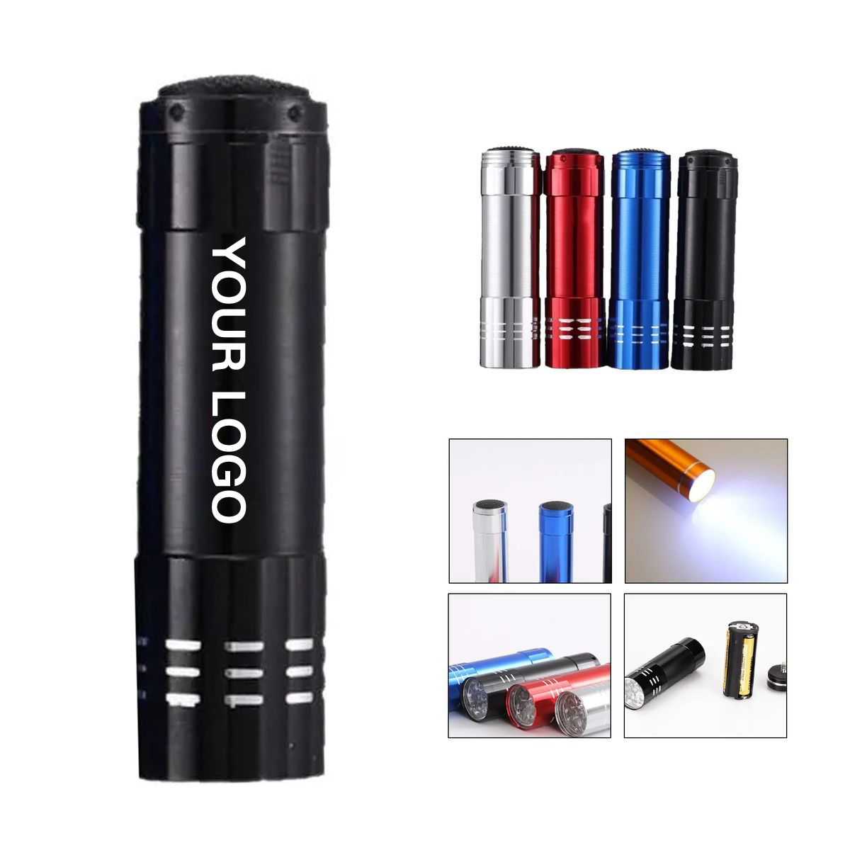 Durable 9LED Flashlight with Strap for Outdoor Use 3