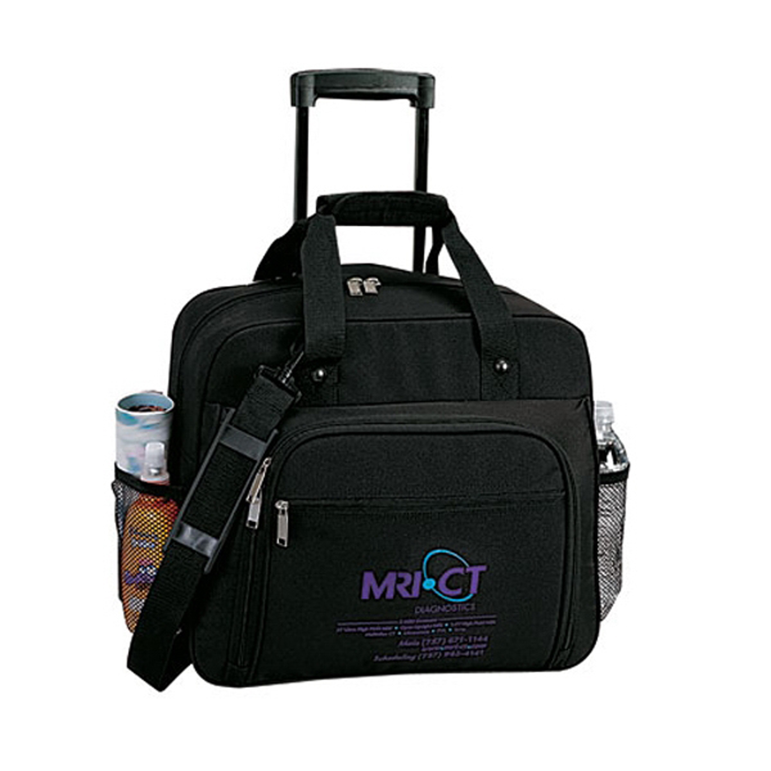 Executive Wheeled Polyester Computer Briefcase 2