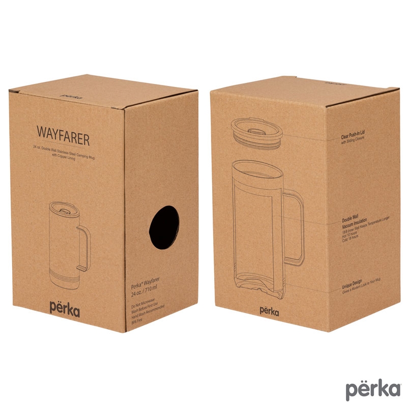 Perka® Wayfarer 24 oz. 304 Double Wall Stainless Steel Mug 1