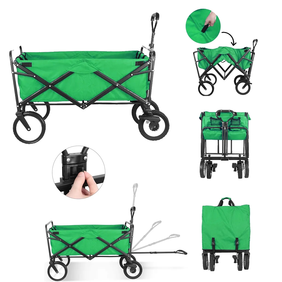 Heavy Duty Beach Grocery Cart Camping Outdoor Utility Wagon 3