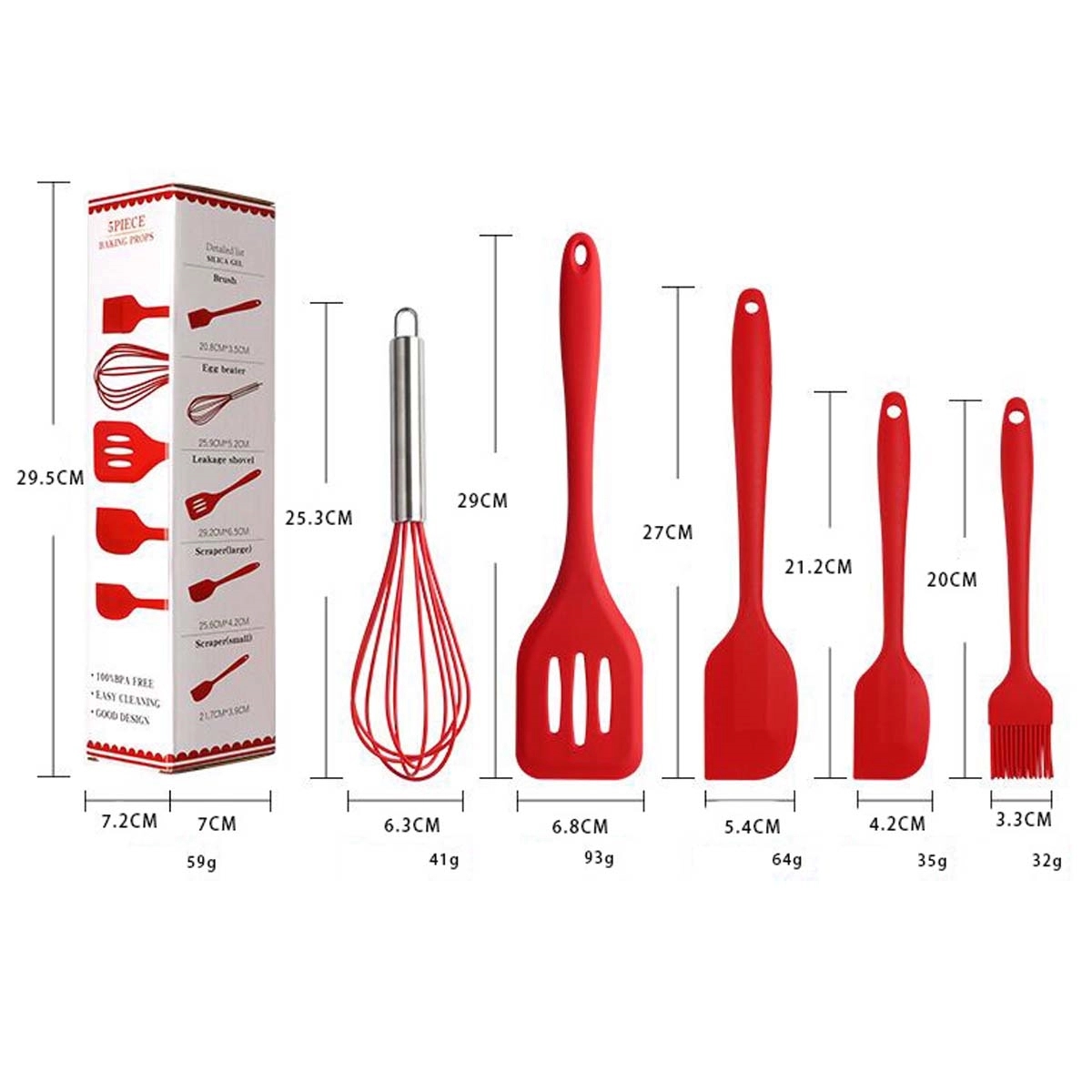 Silicone Cooking Utensils Set 4