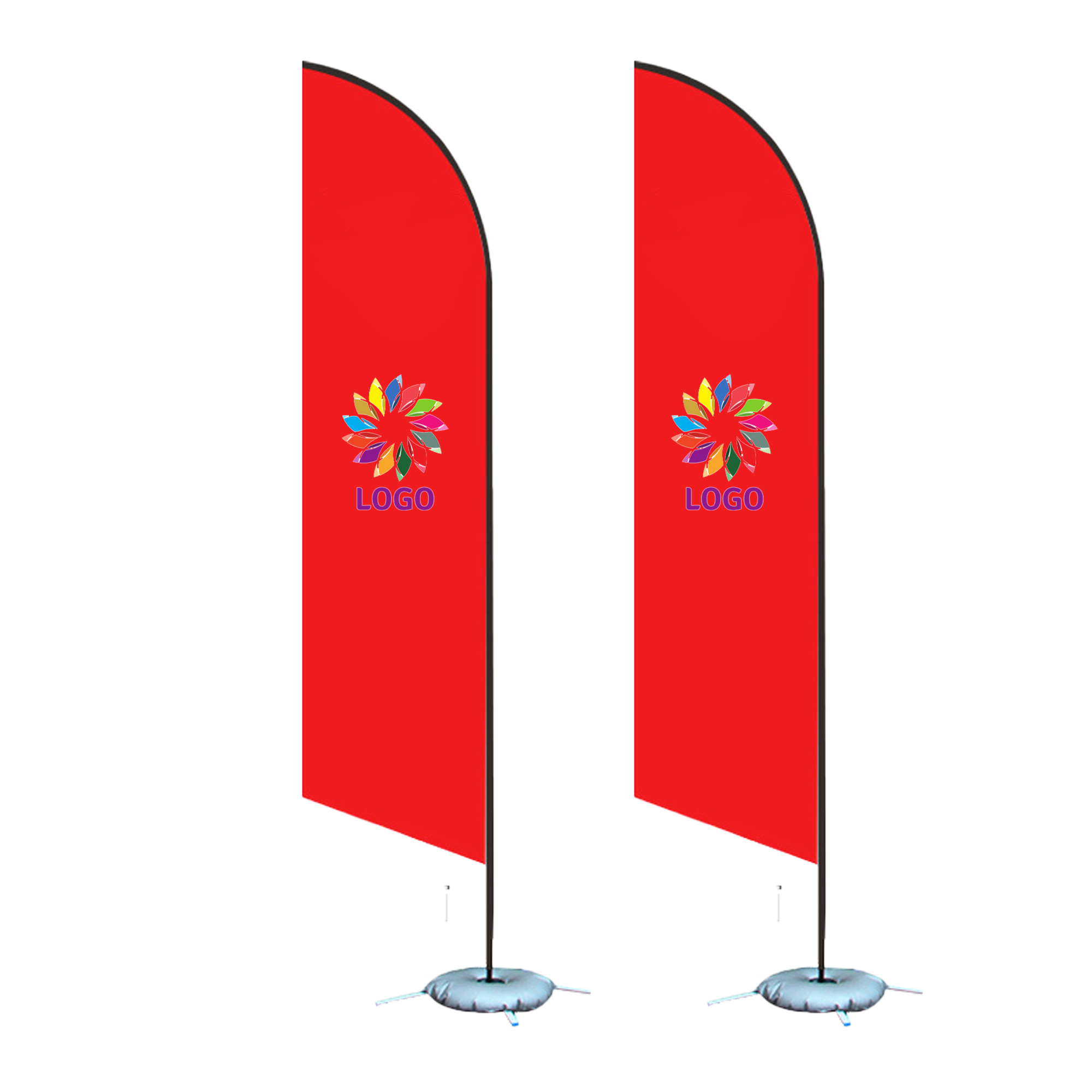 Outdoor Double-Sided Advertising Knife Flag 2