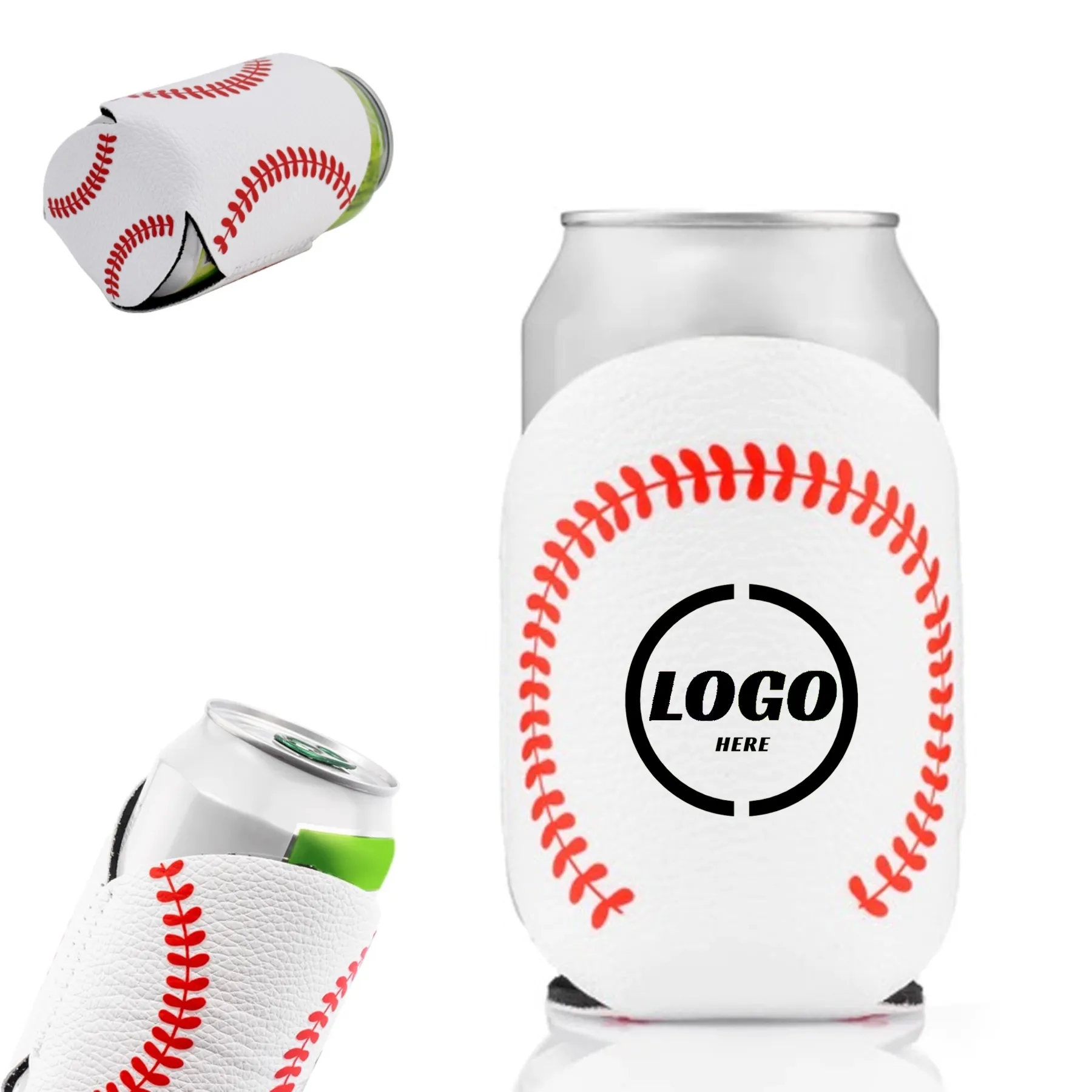 Baseball Skin Can Bottle Cooler Holder 4