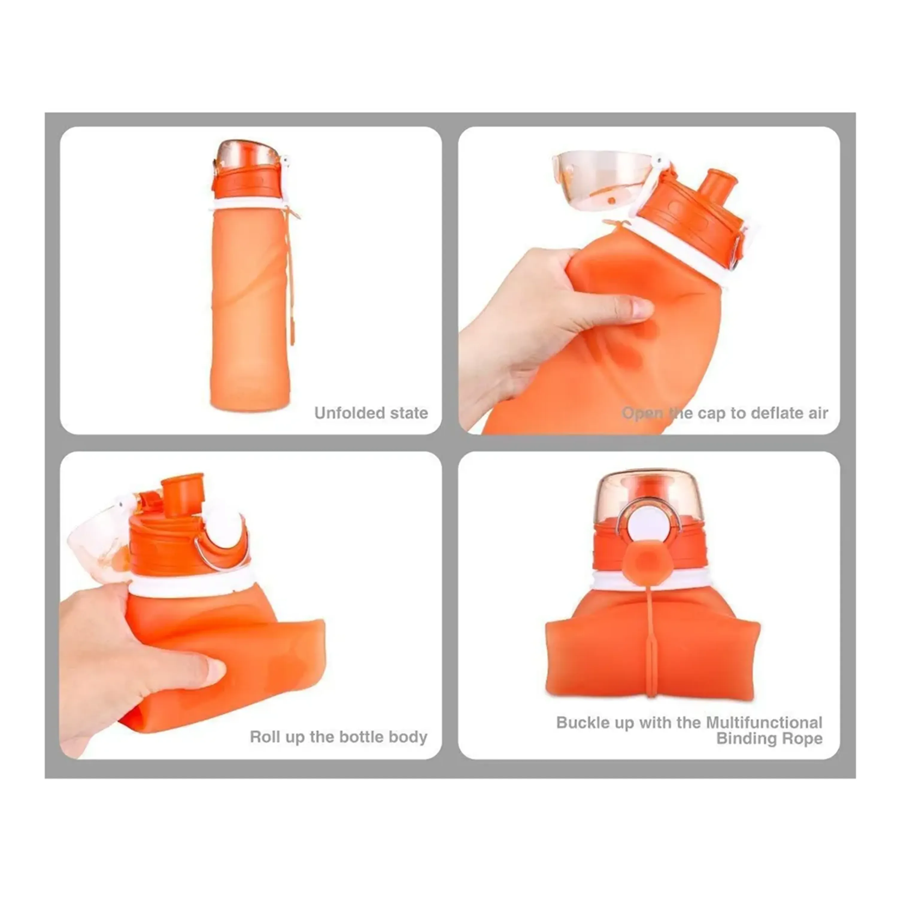 26 Oz Leak Proof Foldable Silicone Sports Water Bottles 6