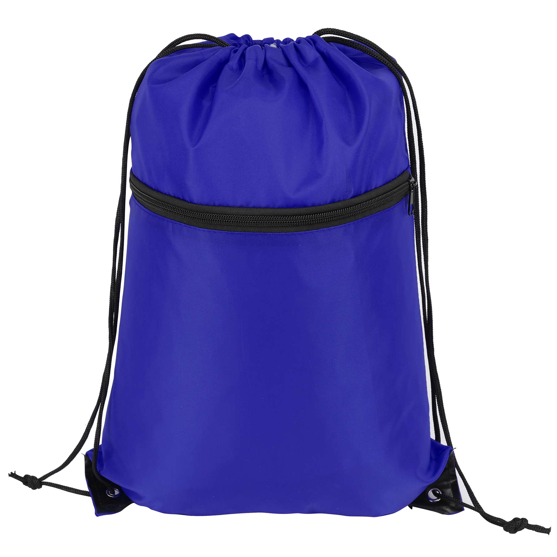 Sports Drawstring Backpack With Zipper Pocket (Ocean) 4