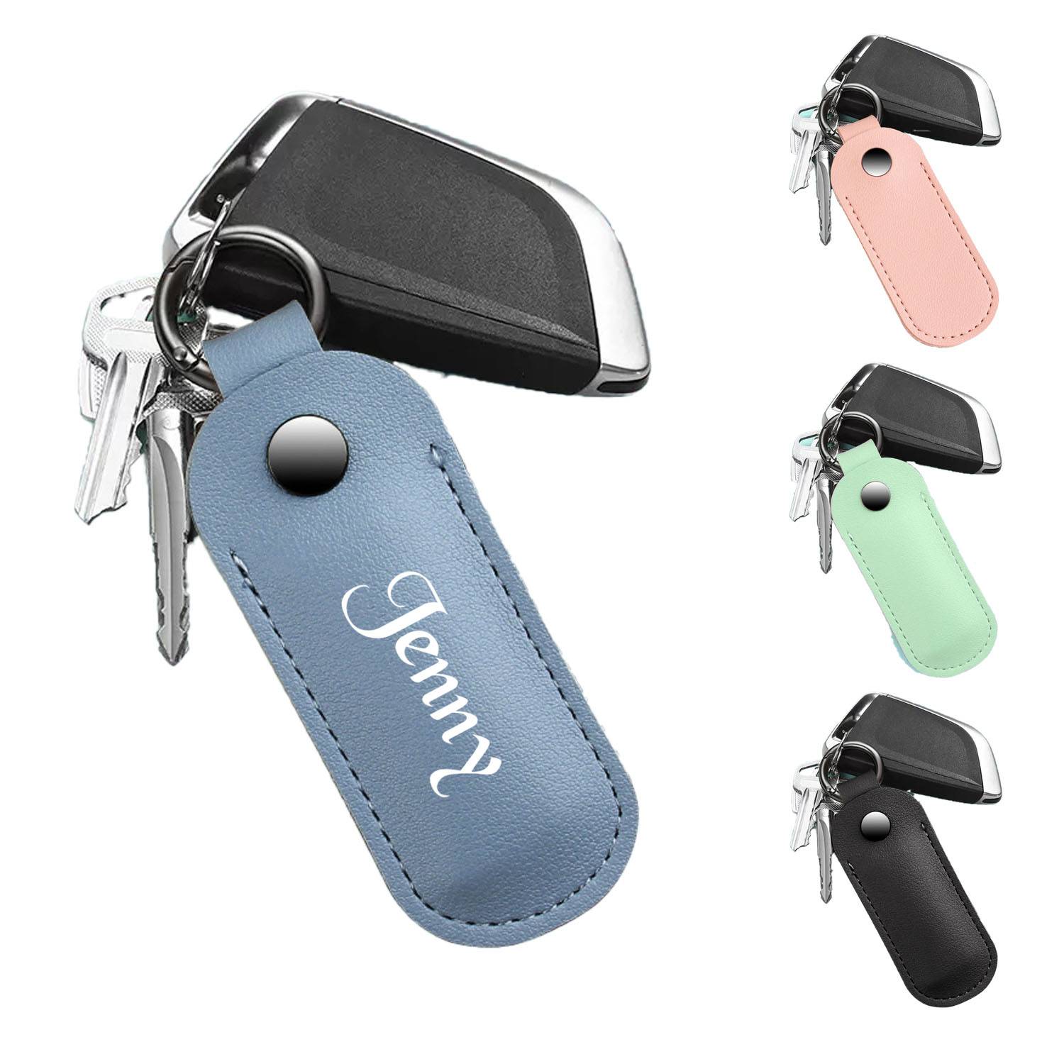 PU Leather USB Cable Organizer Keychain 2