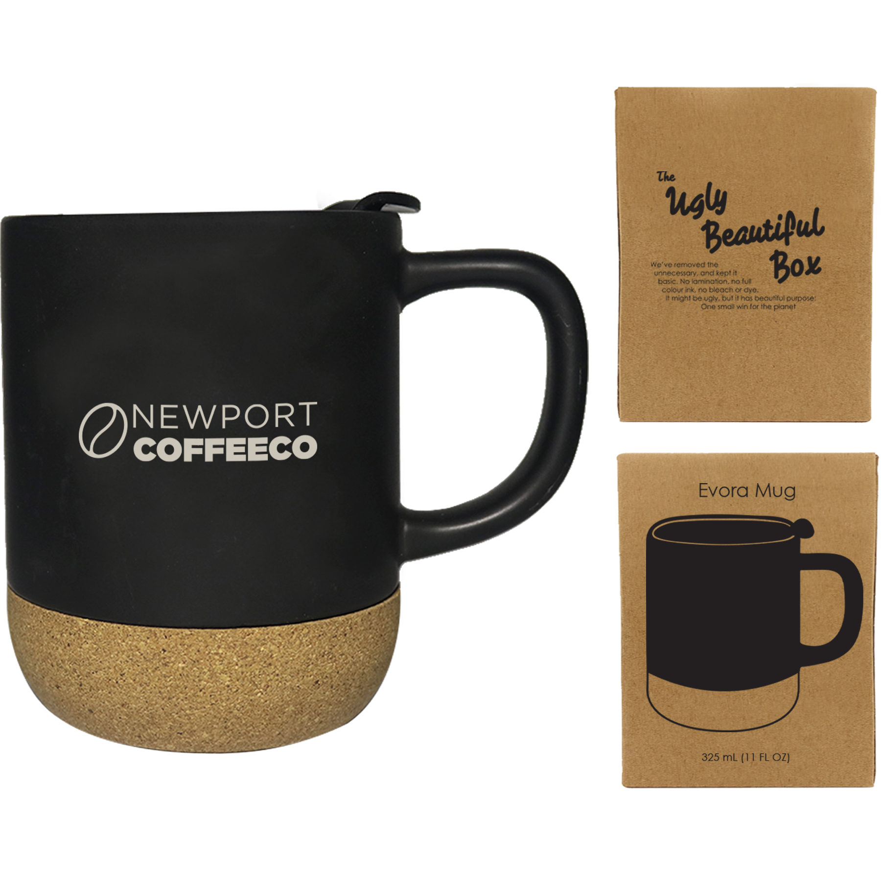 Evora 325ml (11 fl oz) Cork Base Ceramic Mug 2