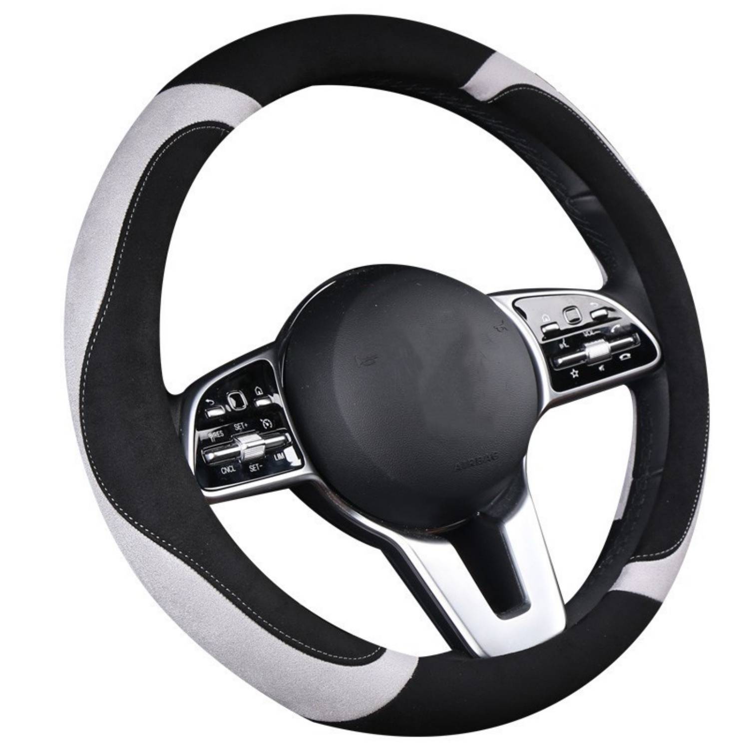 Anti Slip Synthetic Suede Car Steering Wheel Cover 4