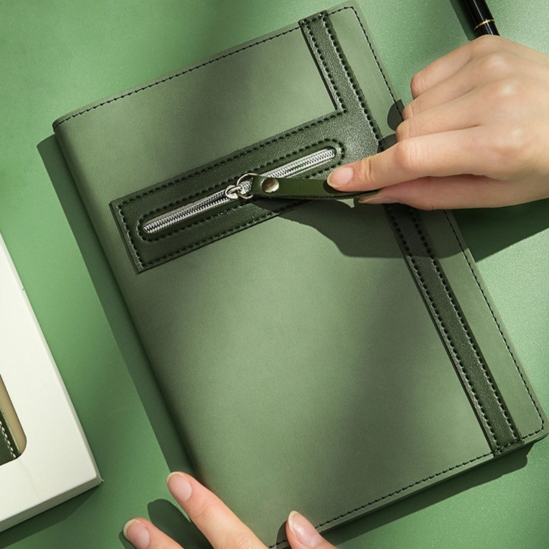 PU Leather A5 Business Travel Journal Diary Notebook 10