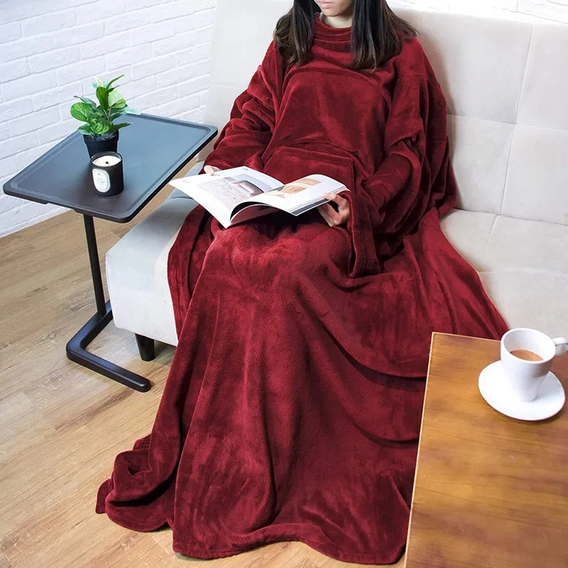Wearable Blanket With Long Sleeves 4