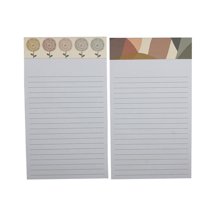 Desk Pad Jotters - 2 Designs 120 Perforated Pages 4.7" x 7"