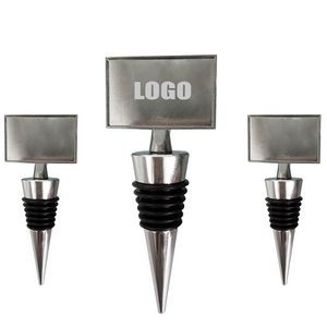 Non Toxic Modern Rectangle Medal Wine Bottle Stopper 5