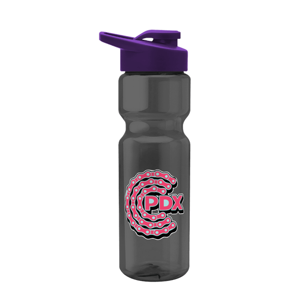 Blazer 28oz Transparent Bike Bottle w/Drink-thru Lid 833