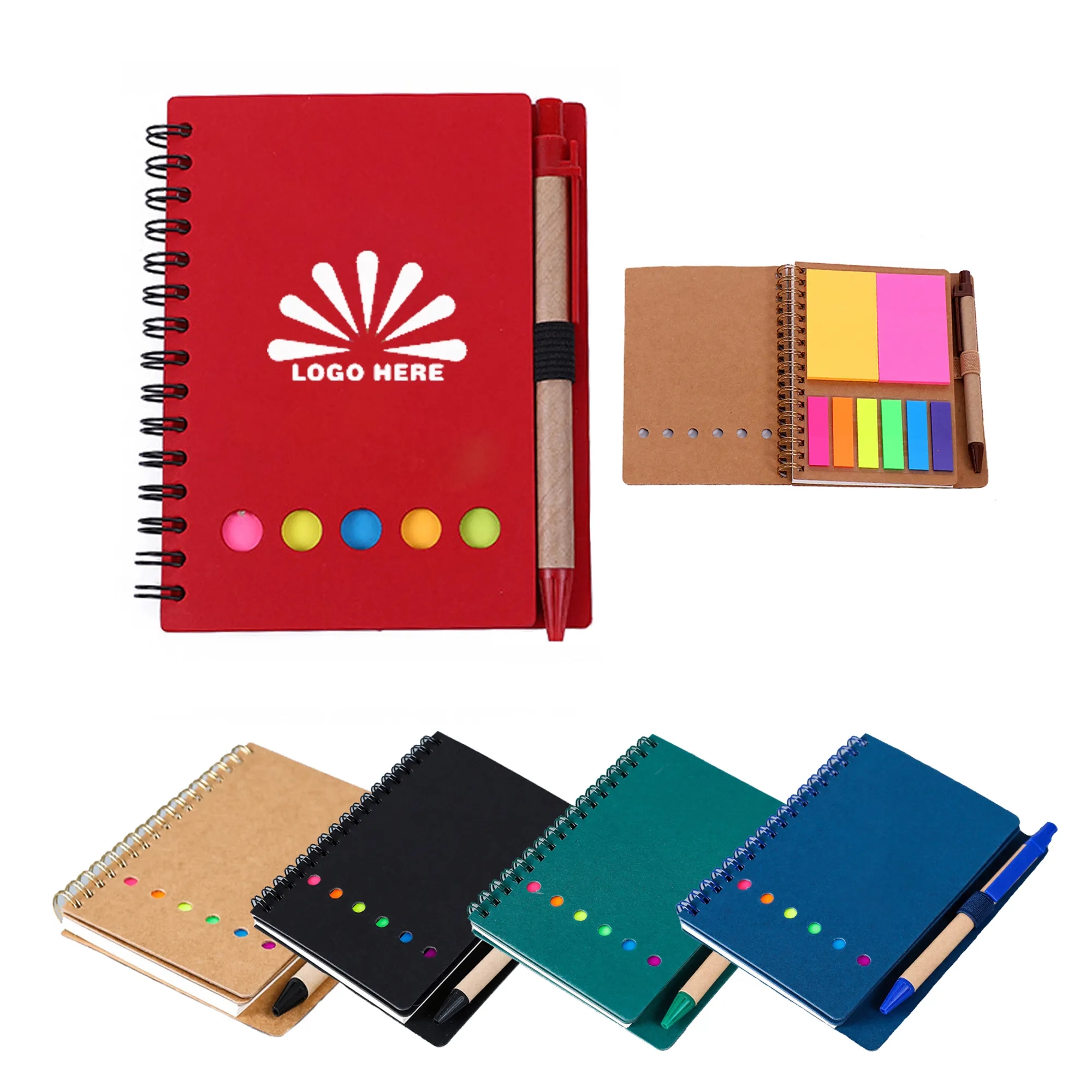 Spiral Notebook With Sticky Notes And Flags 2
