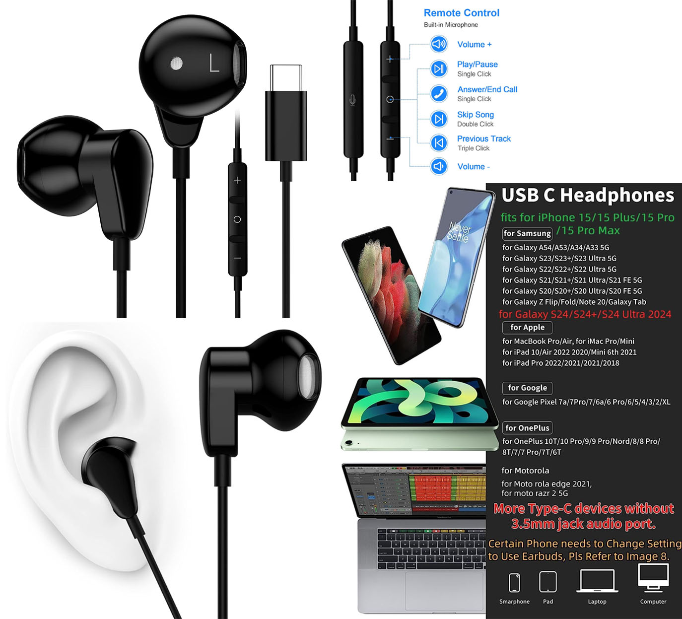 iBank ® USB C Headphone for iPhone / Galaxy / Google / Motorola 2