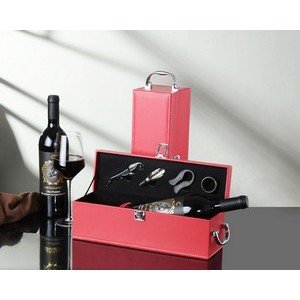 Single Wine Gift Box With Carry Handle 4
