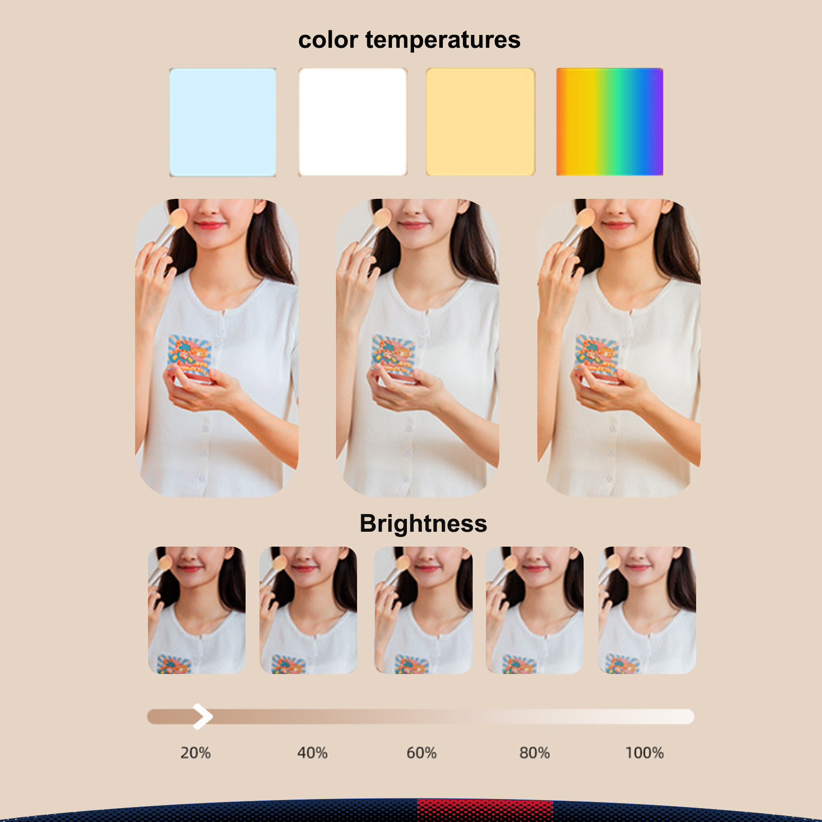 Vistalux RGB LED Clip-On Selfie Light 1