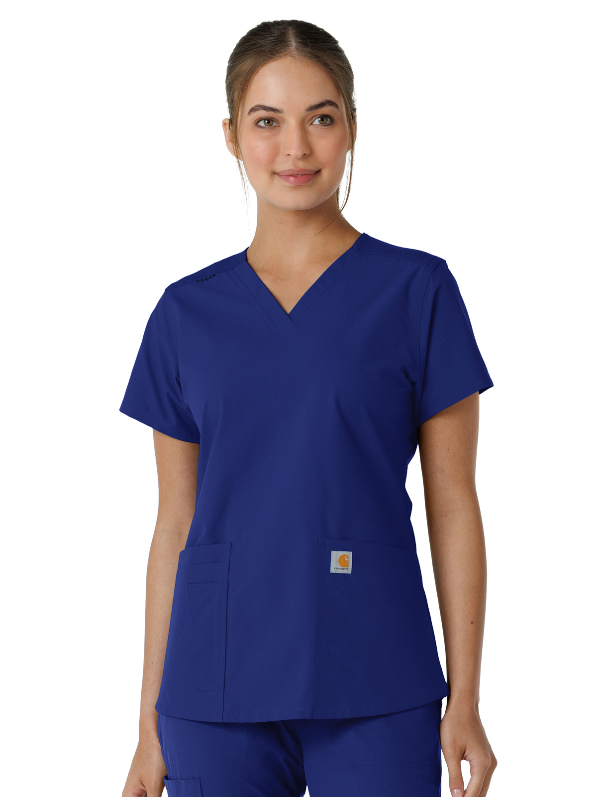 Carhartt - Force Essentials - Women's Four-Pocket V-Neck Knit Panel Top 23