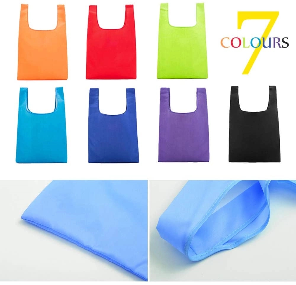 Foldable Shopping Reusable Grocery Bags With Pouch 2