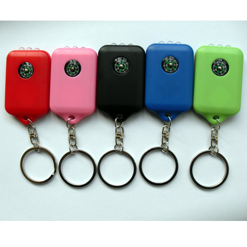 LED Keychain Solar Flashlight w/Compass 7