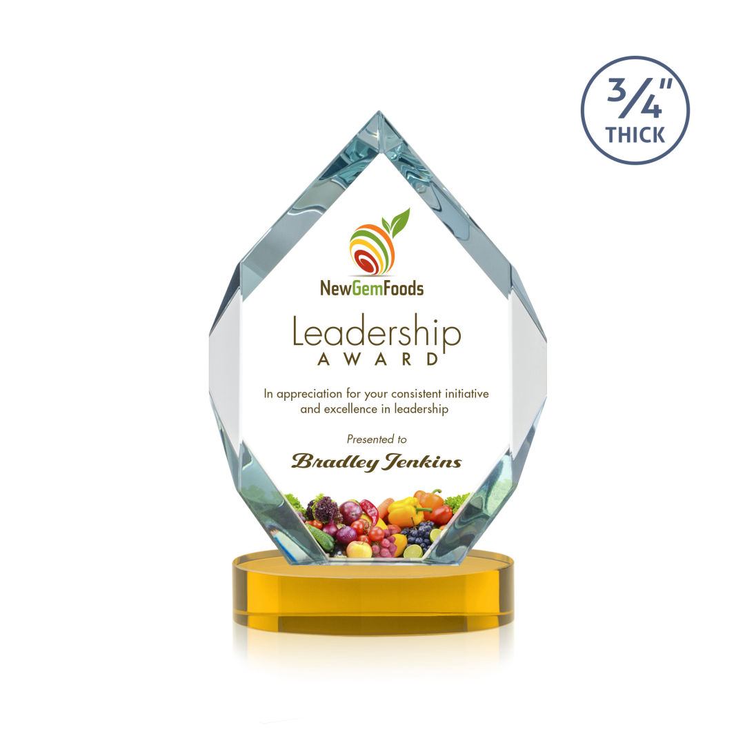 Royal Diamond VividPrint™ Award on Alberton Base - Amber 8
