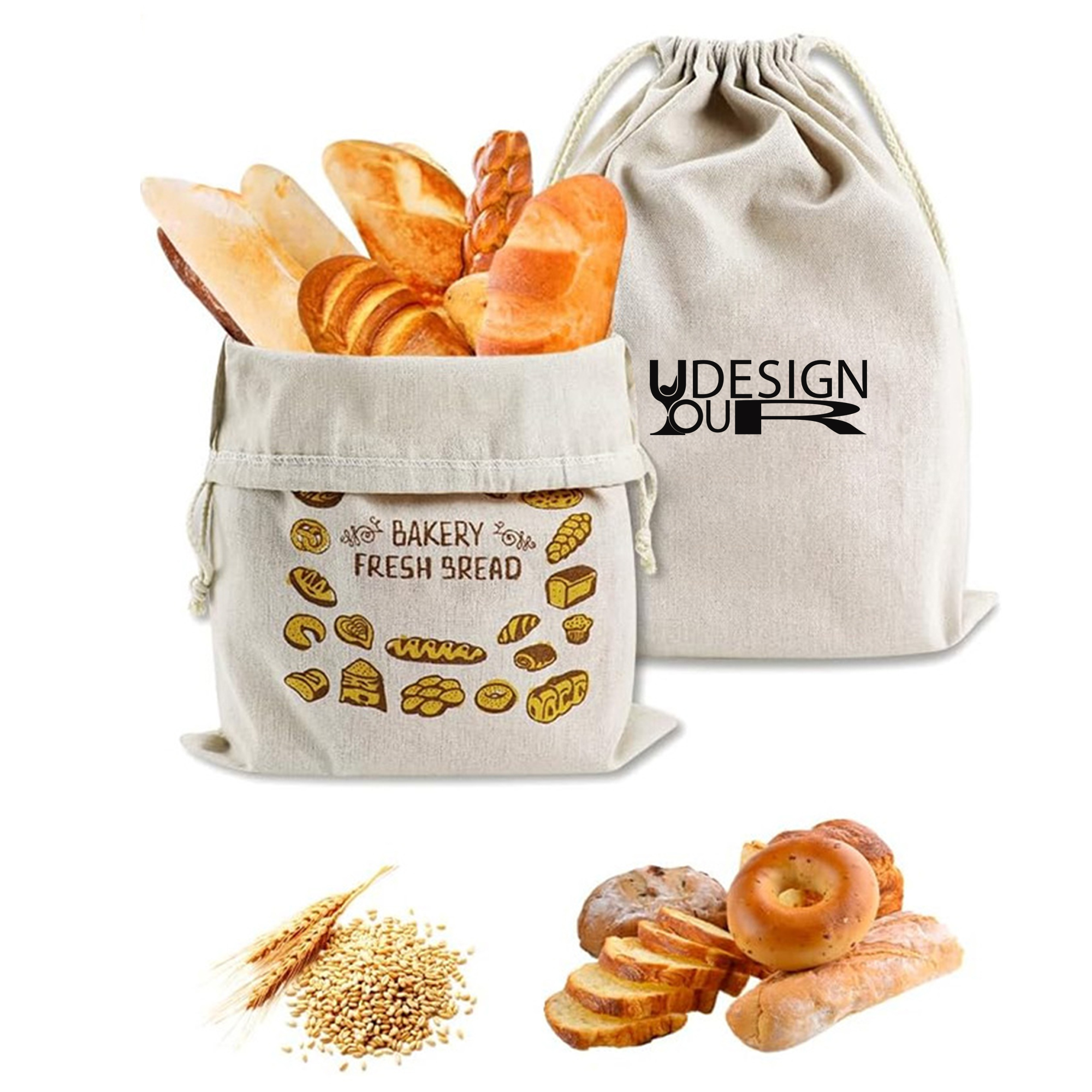 Reusable Linen Bread Bags 1