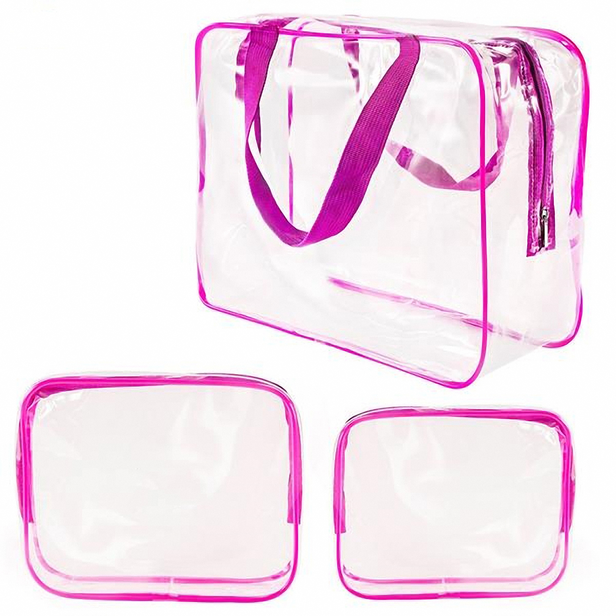 Clear Travel Toiletry Bag Set 2