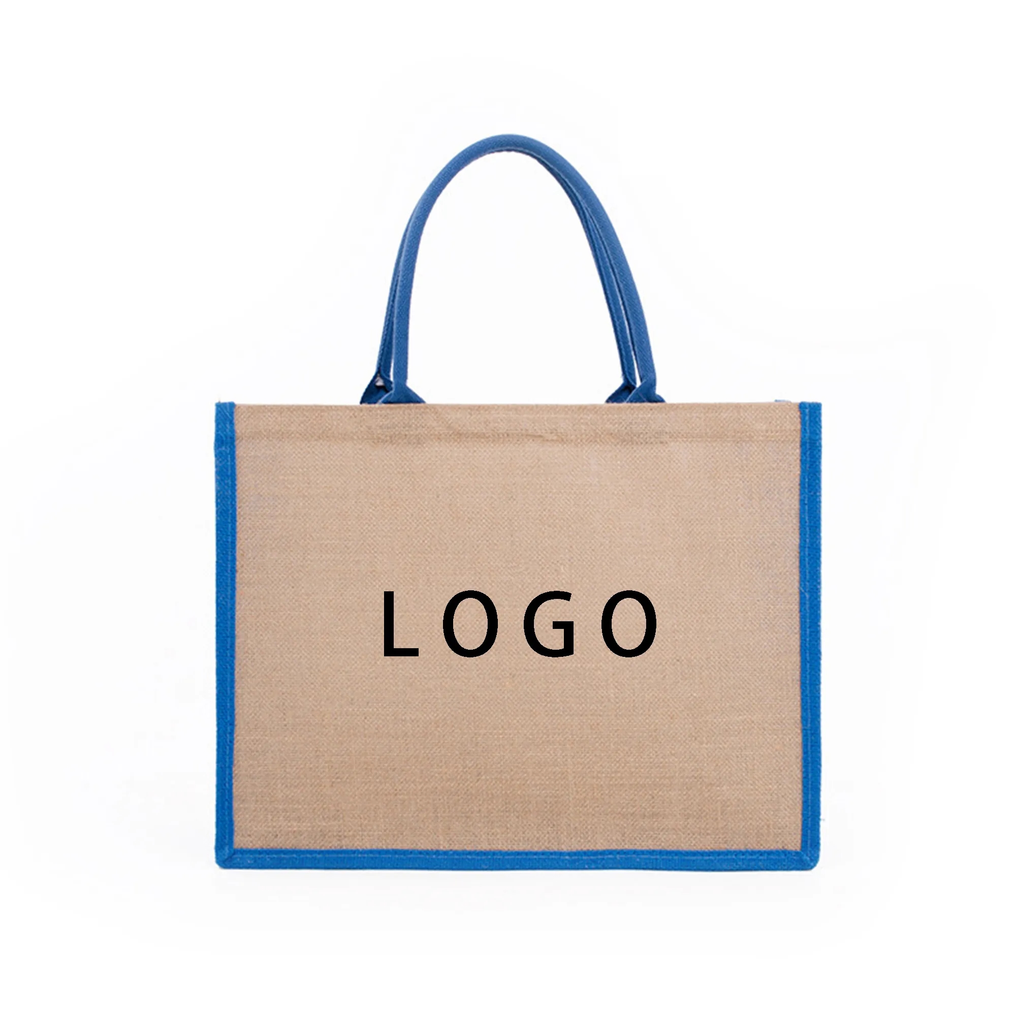 Colorful Jute Bag, custom tote bag with logo imprint 2