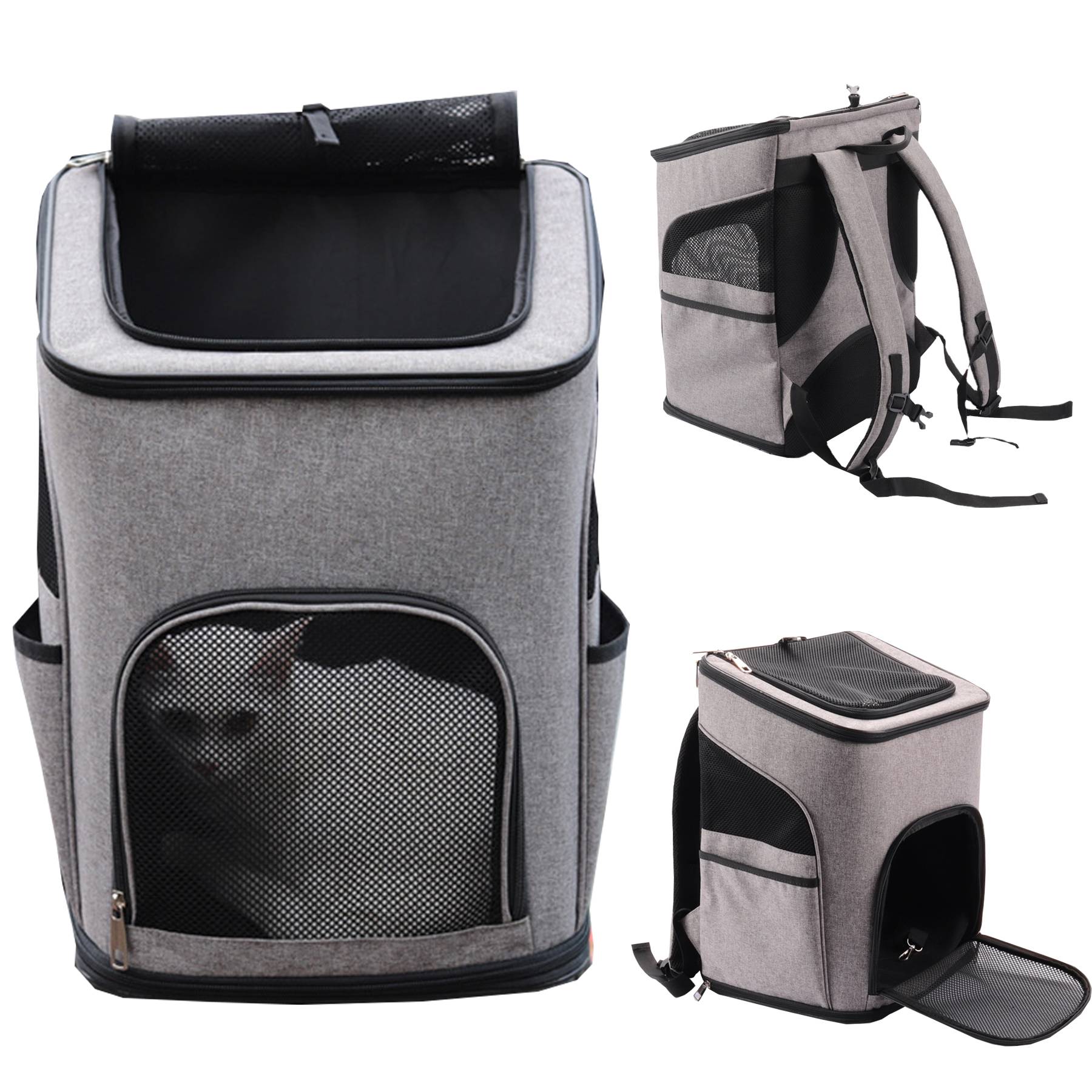 Oxford cloth large capacity shoulder breathable pet backpack 3