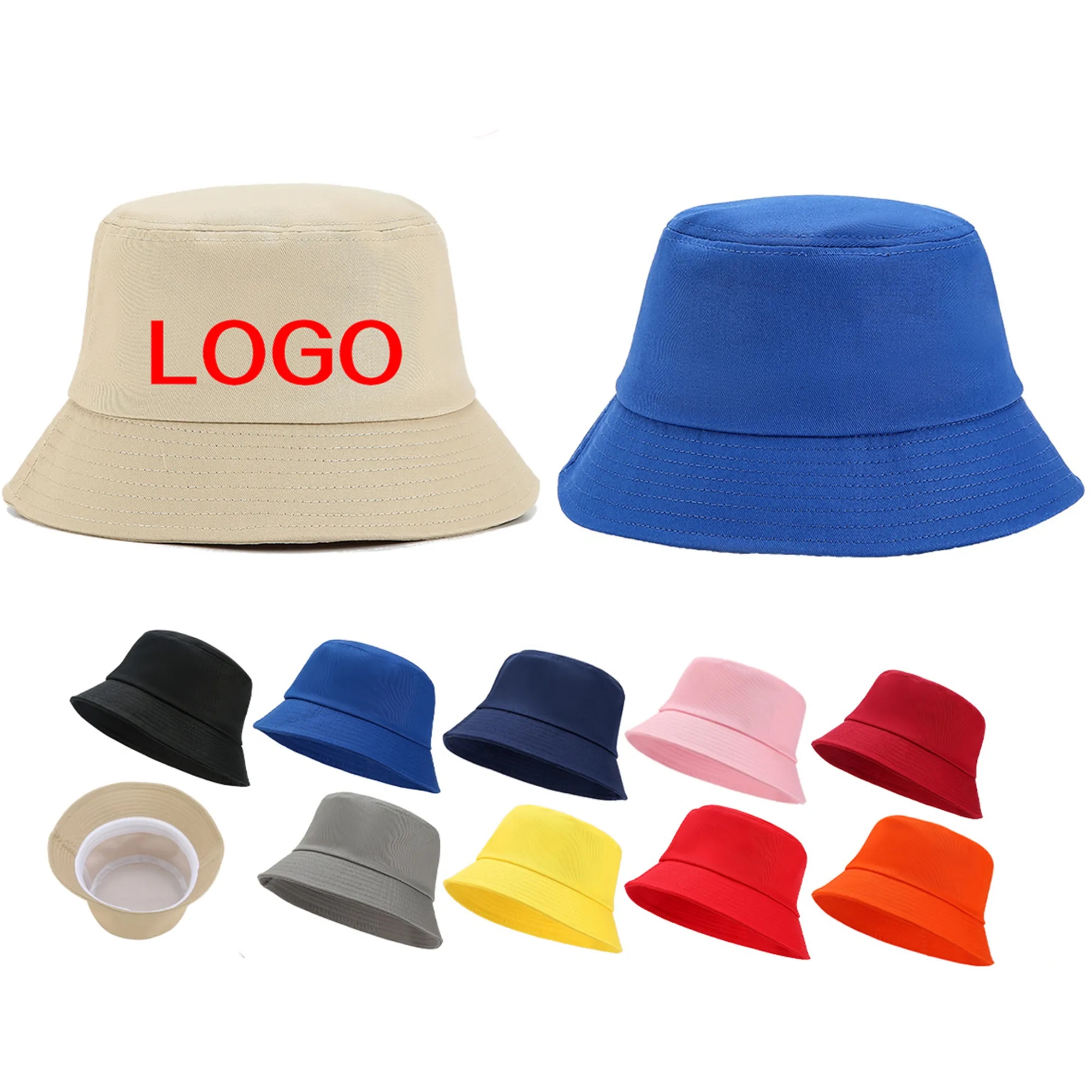 Cotton Bucket Hat Custom Logo Beach Fishing Cap 3