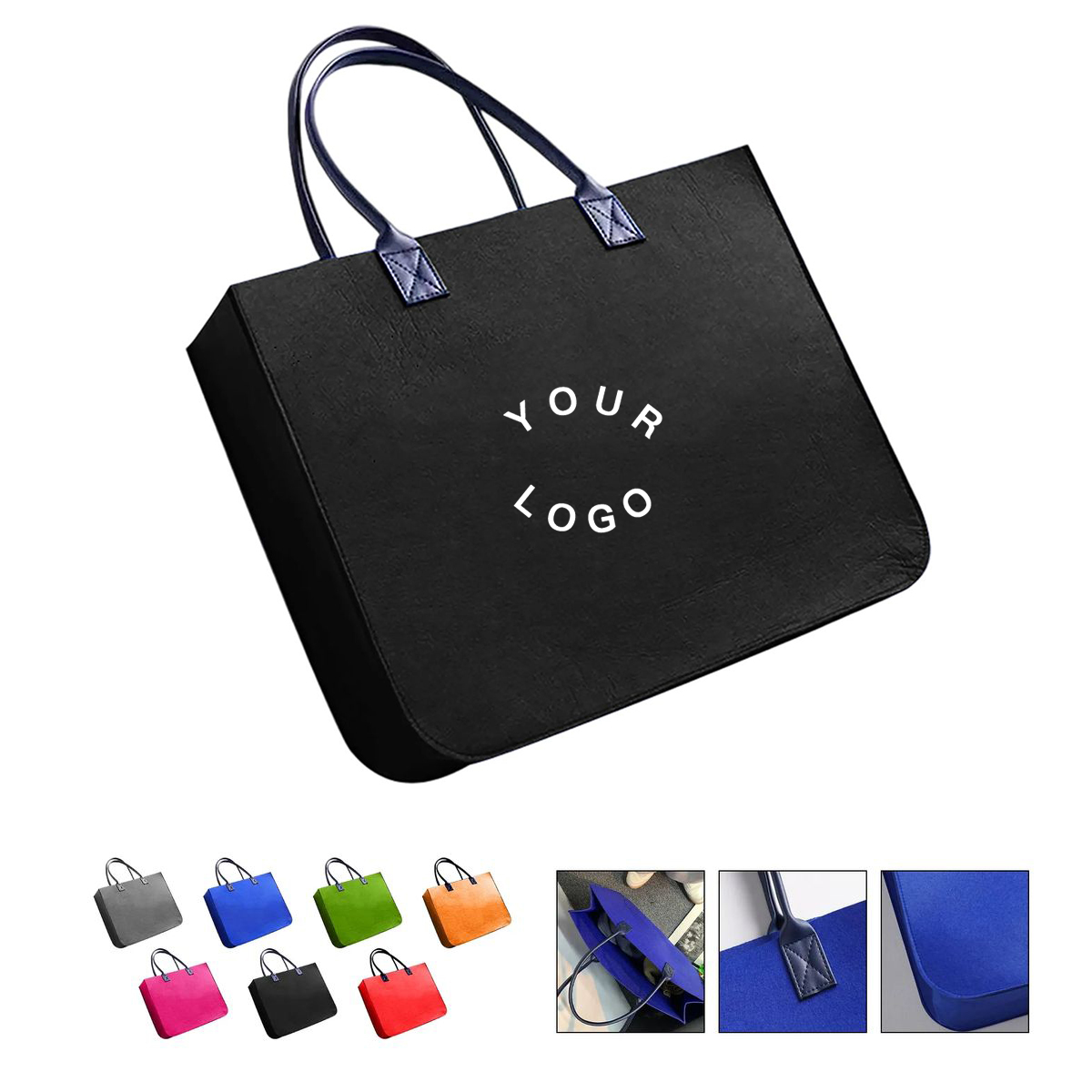 Eco Felt Tote Bag with Large Capacity 4