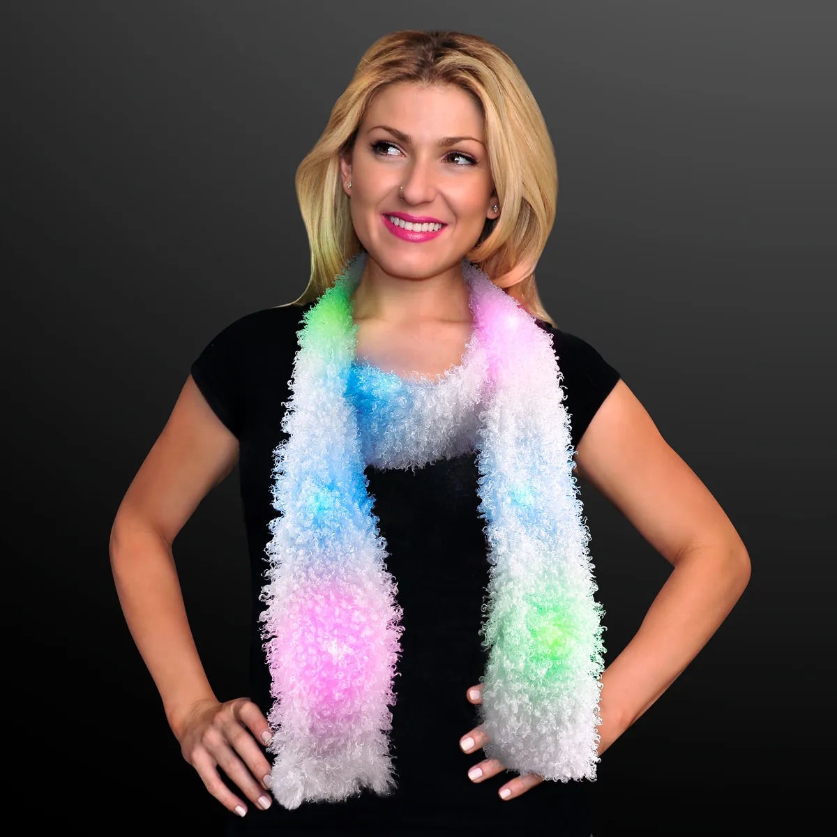 LED Scarf with Multicolor Lights, 5 Feet Long 4