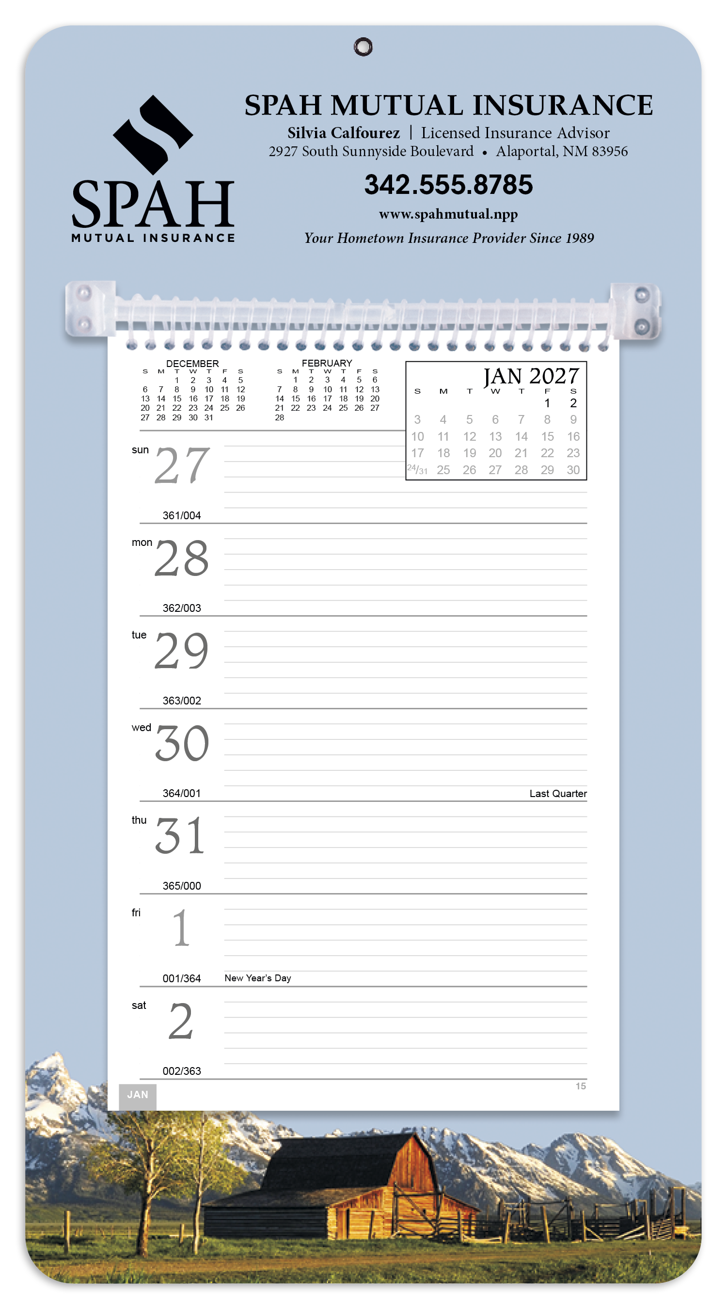 Triumph® Calendars Full-Color Weekly Memo Calendar 40