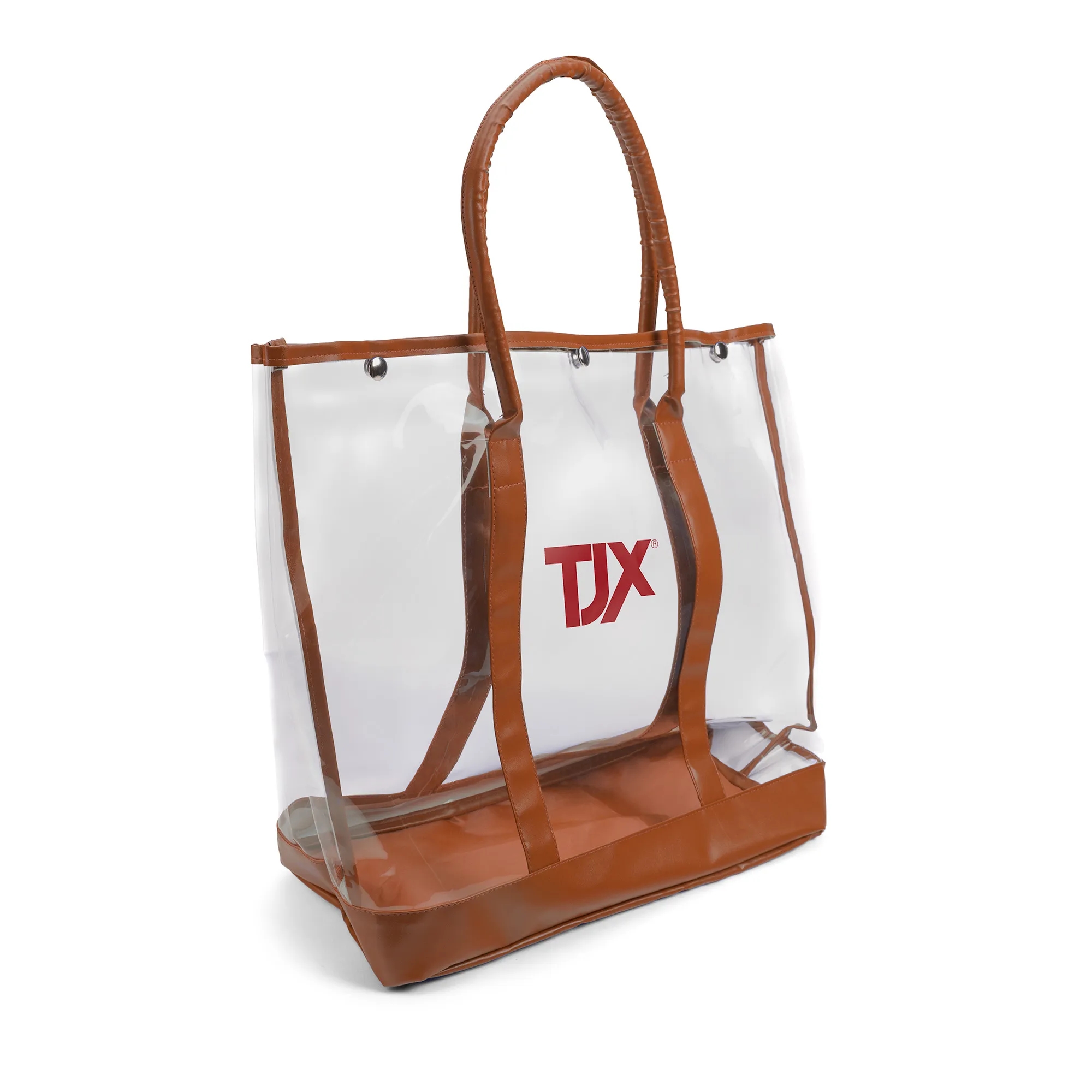 Luxe Button-Top Tote with PU Leather Trim 18