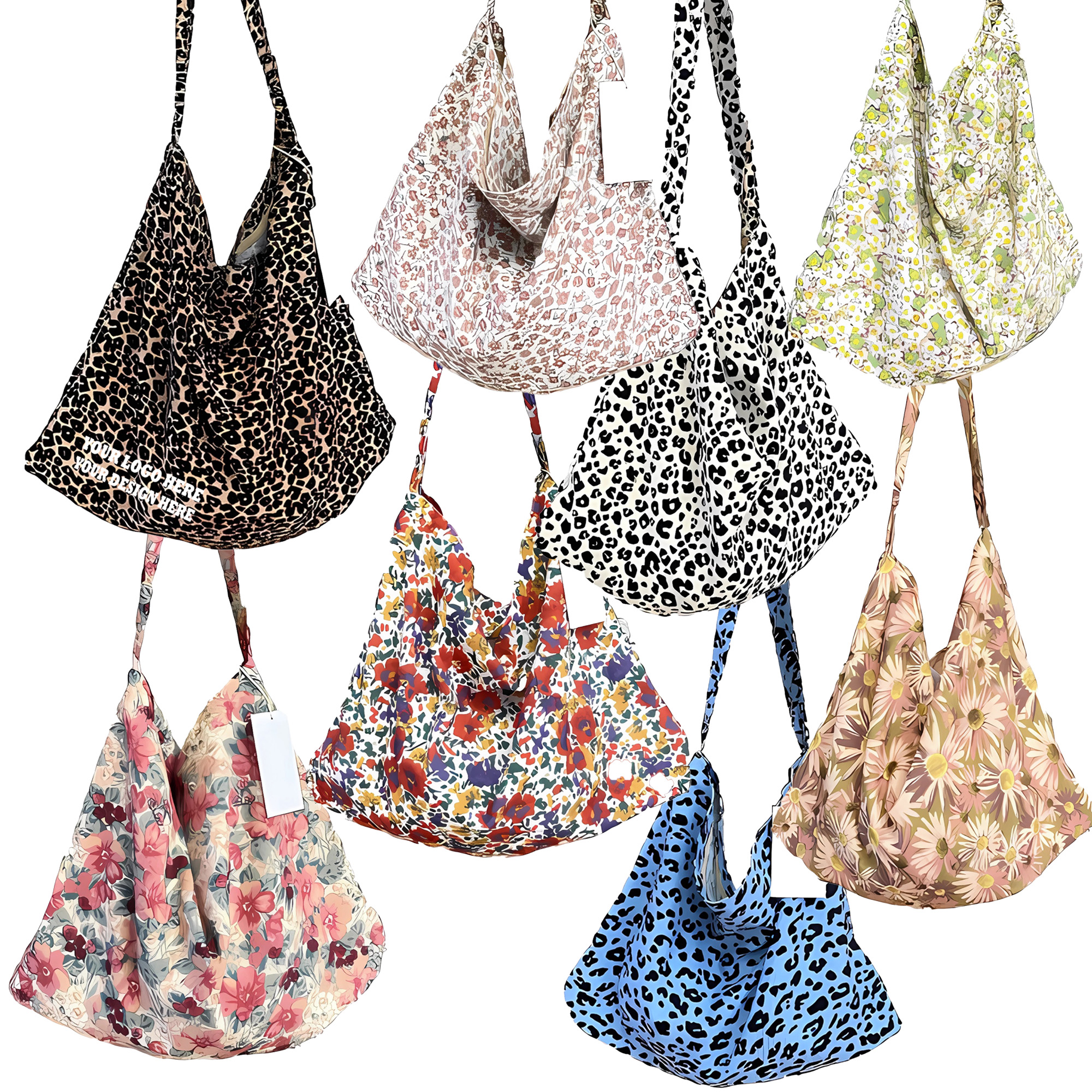 Leopard Living Tote Shoulder Print Crossbody Canvas Bag, custom tote bag with logo imprint 6