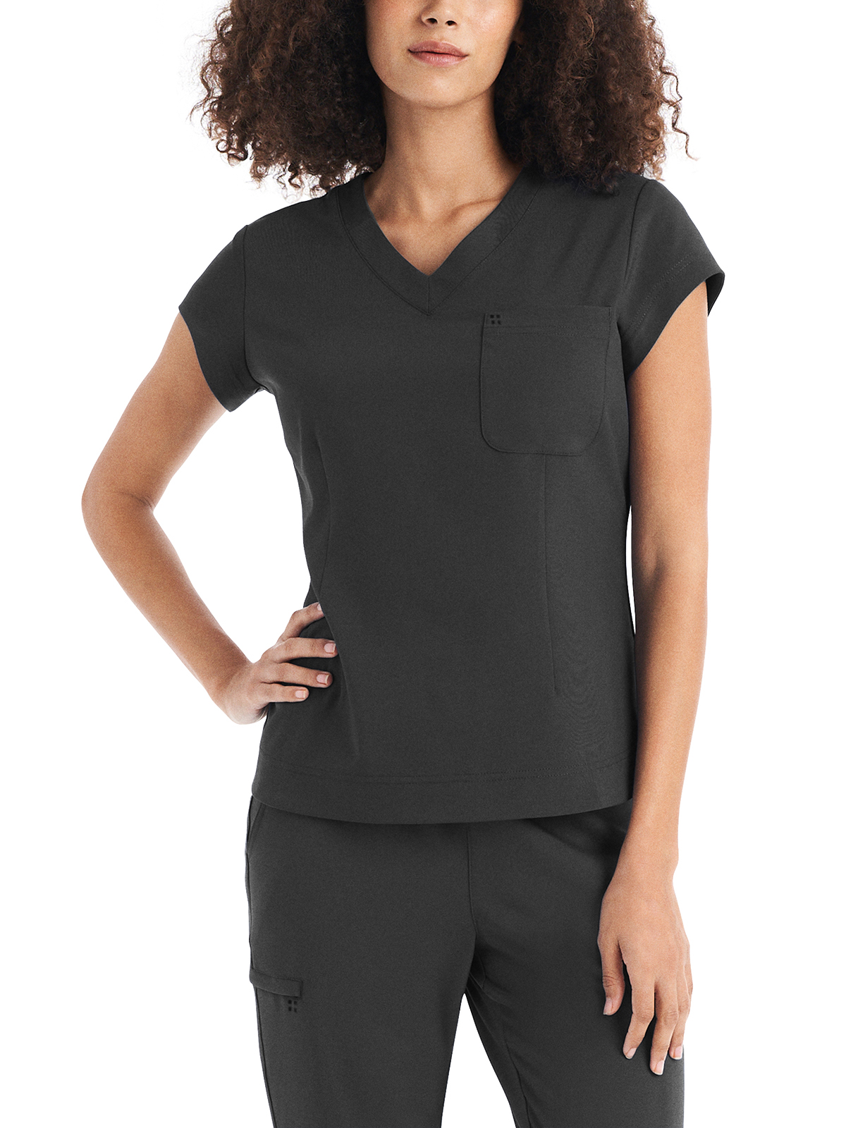 White Cross - CRFT - Women's One-Pocket V-Neck Top 2