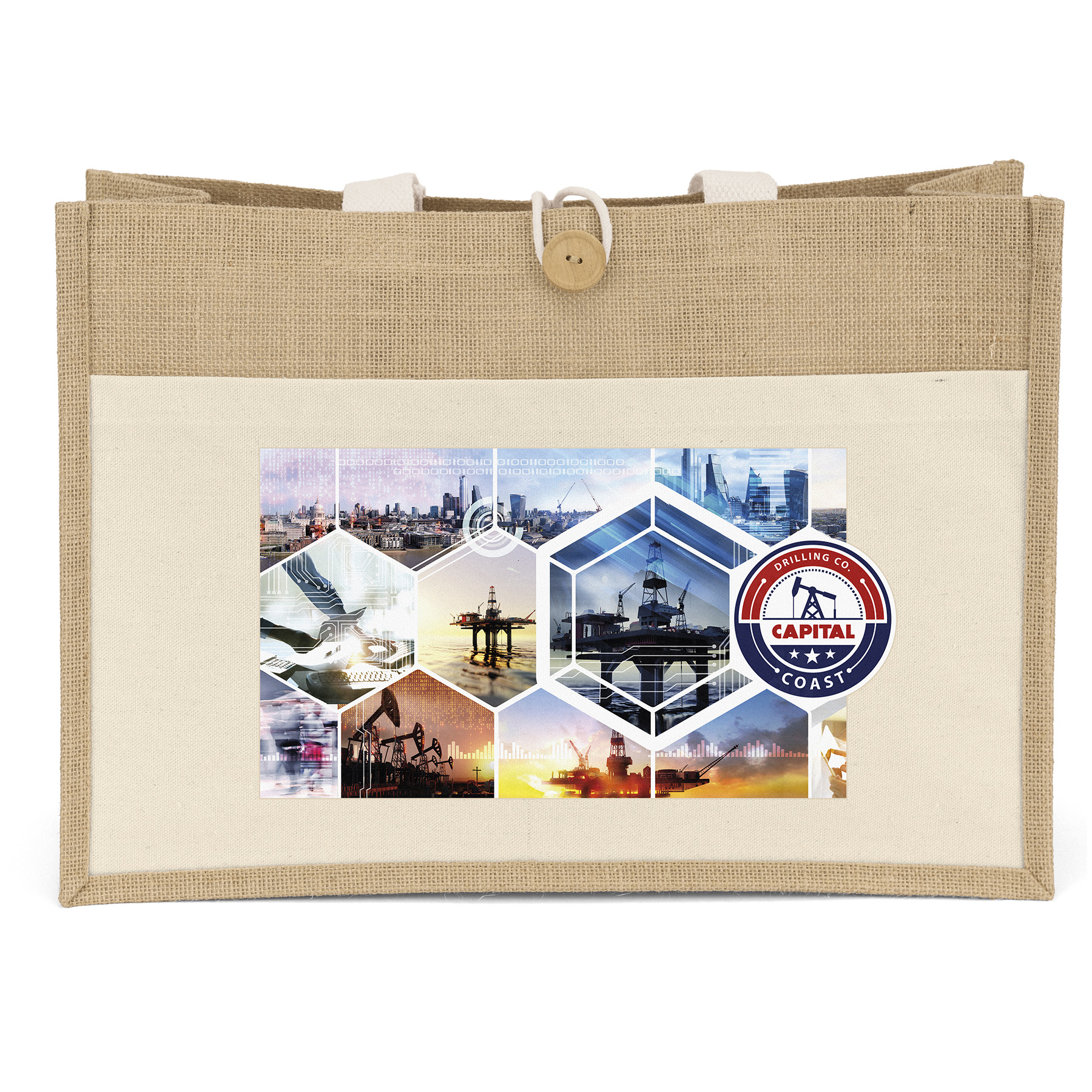 Riley™- Jute Tote - ColorVista 1