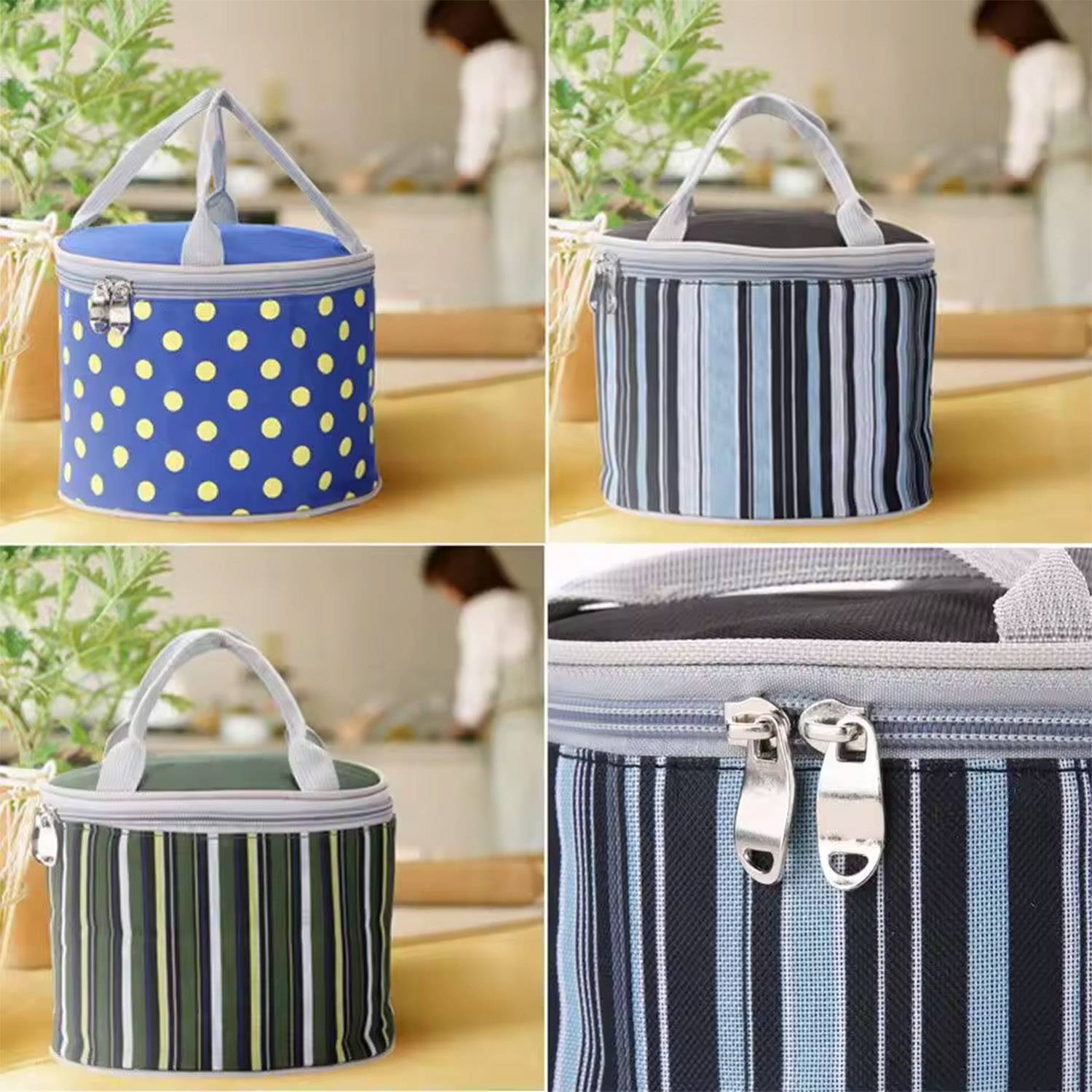 Round Bento Insulated Lunch Handbag 3