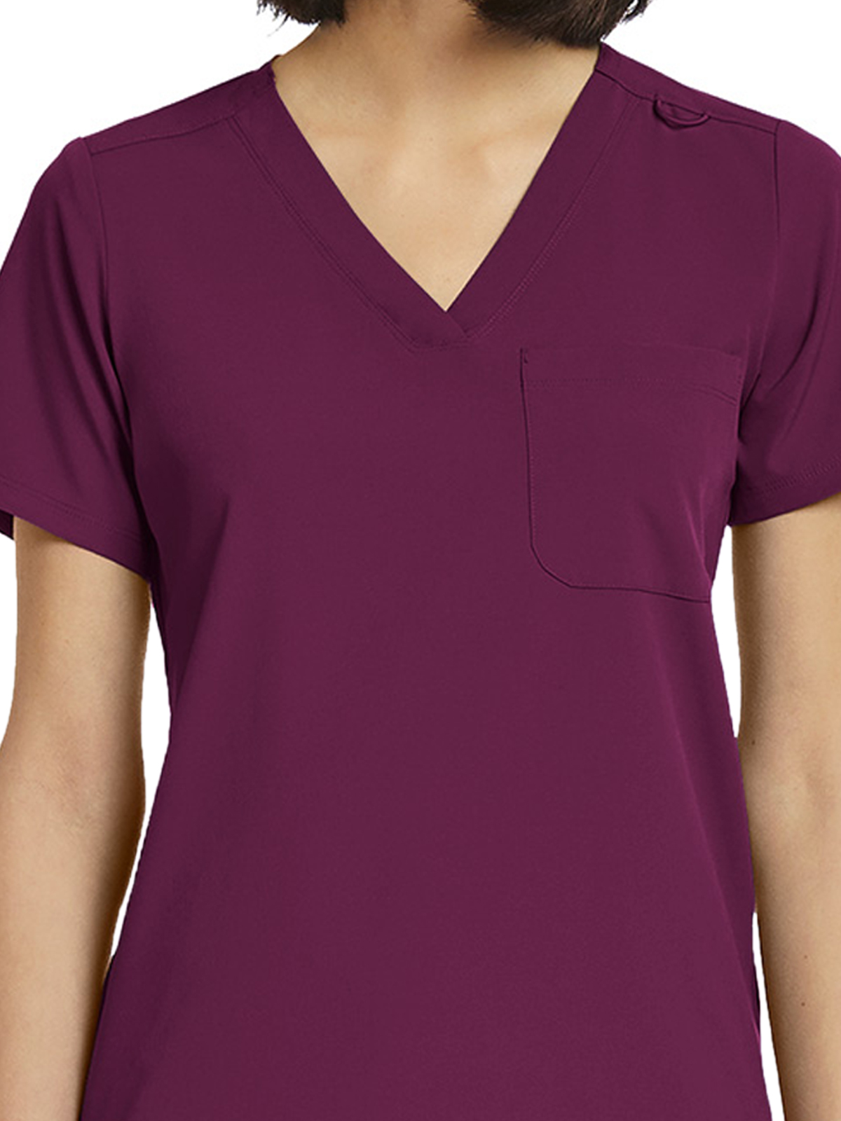 ScrubJoy Originals - Women's Fitted One-Pocket V-Neck Top 37