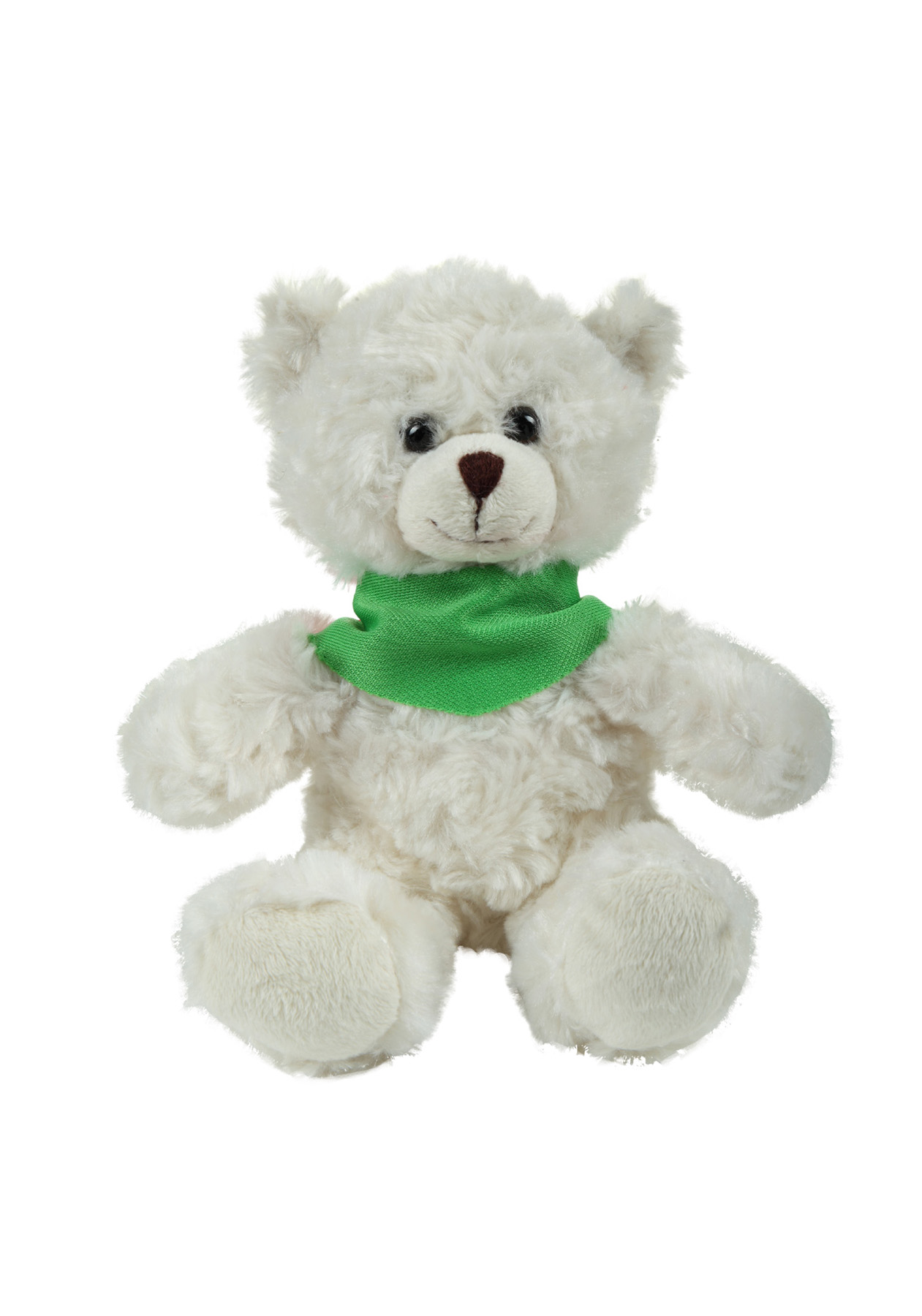 soft plush Cream Curly Sitting Bear with bandana 5