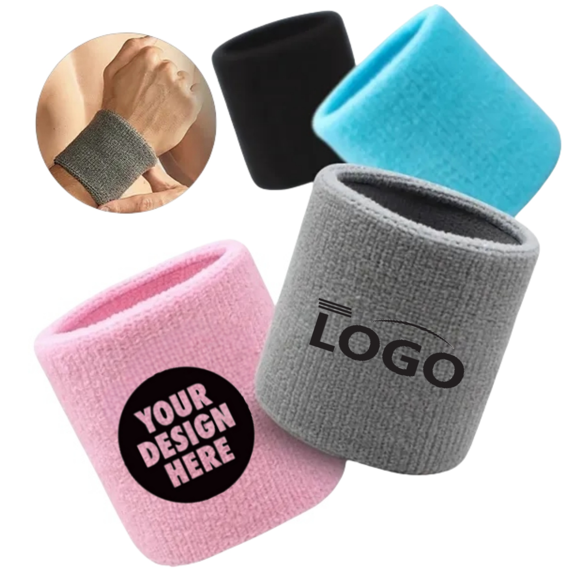 Cotton Sports Sweat-absorbent Wristband 3