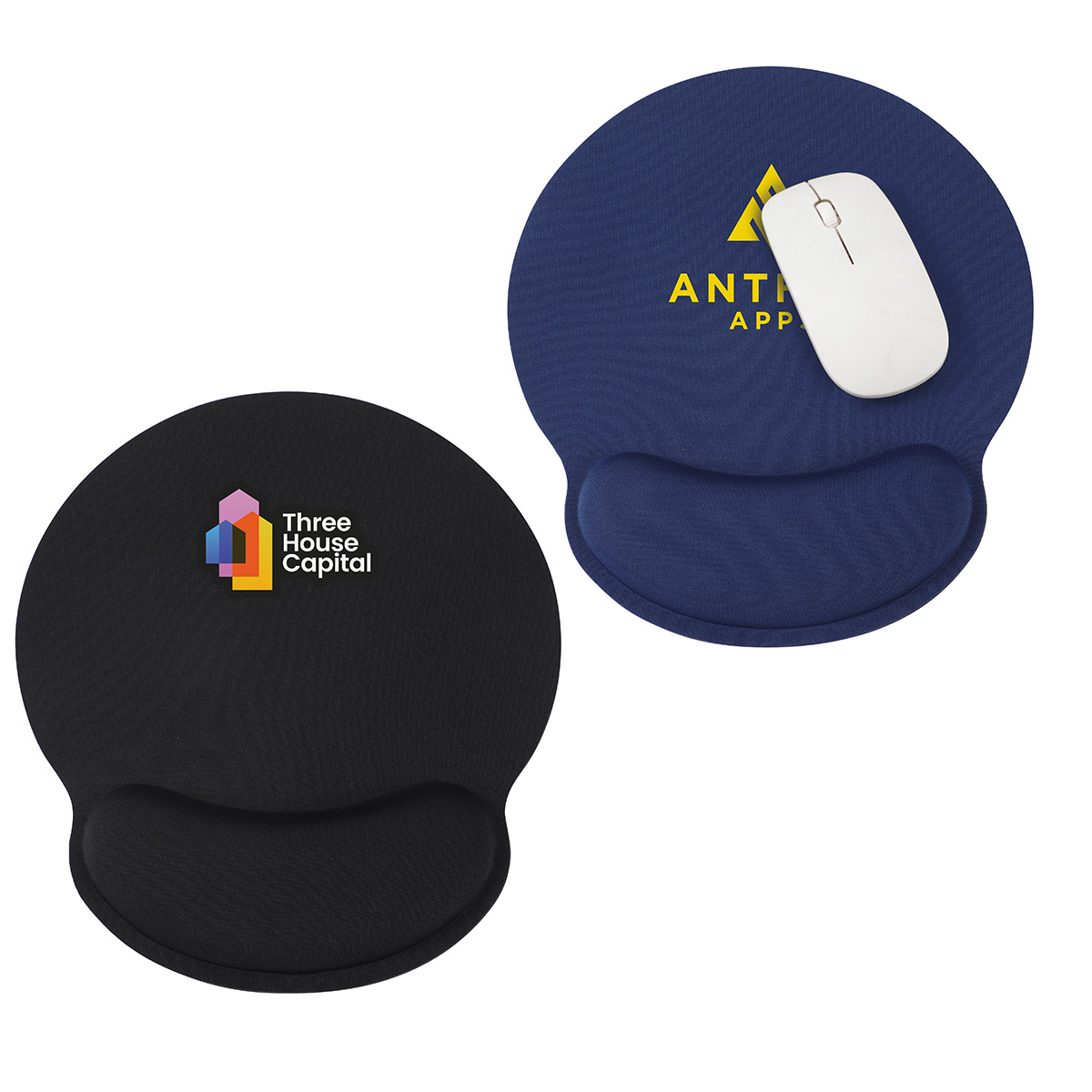 Crest Non-Slip Mouse Pad with Foam Wrist Rest 17