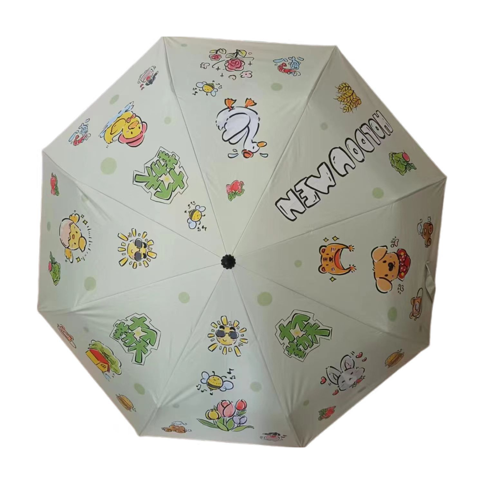 Sublimation Full Color Sunscreen Folding Automatic Eight-Bone Umbrella 1