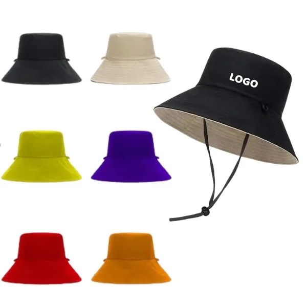 Large Brim Double-Sided Sun Hat - Bucket Style 1