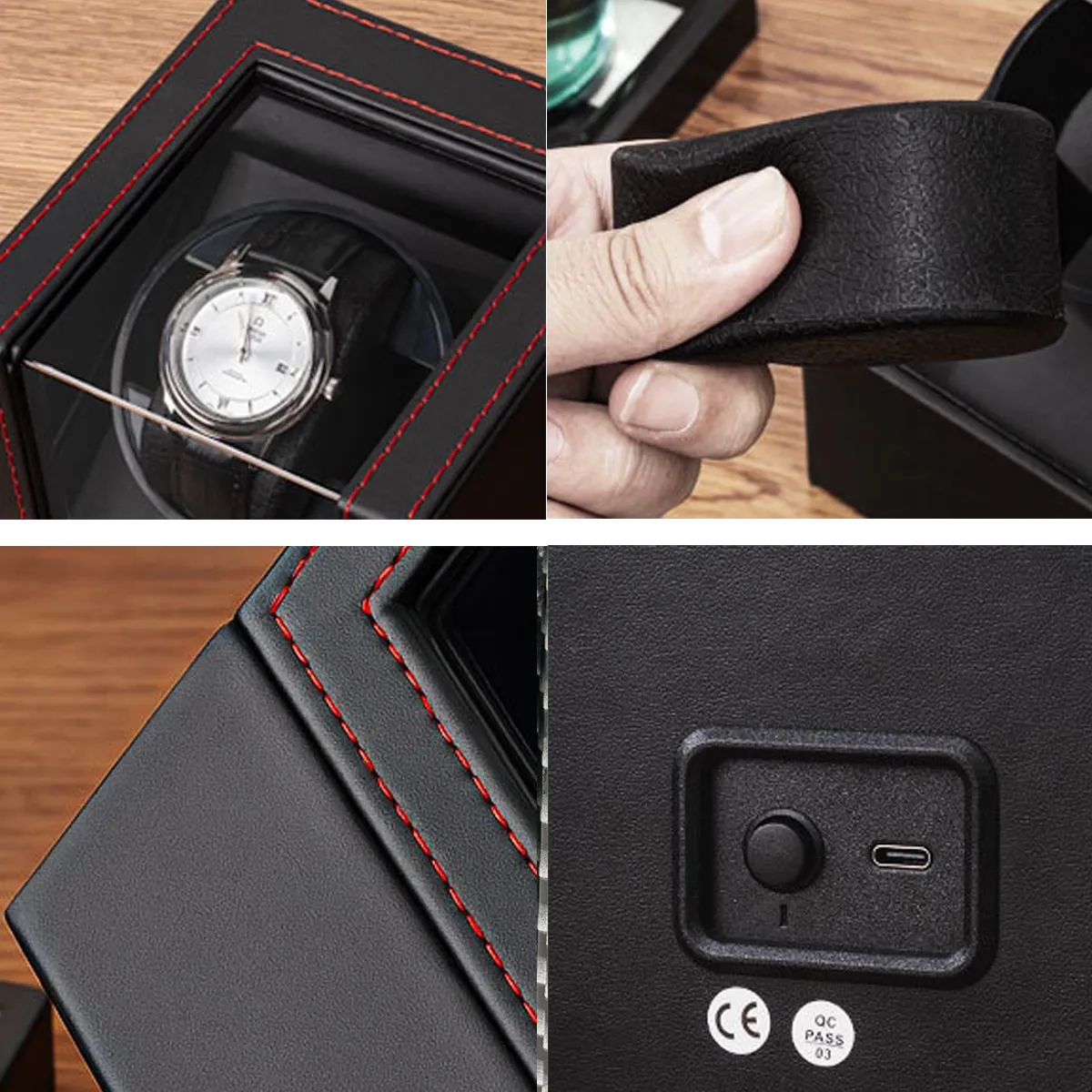 Single Watch Winder With Quiet Motor And Display Lid 7