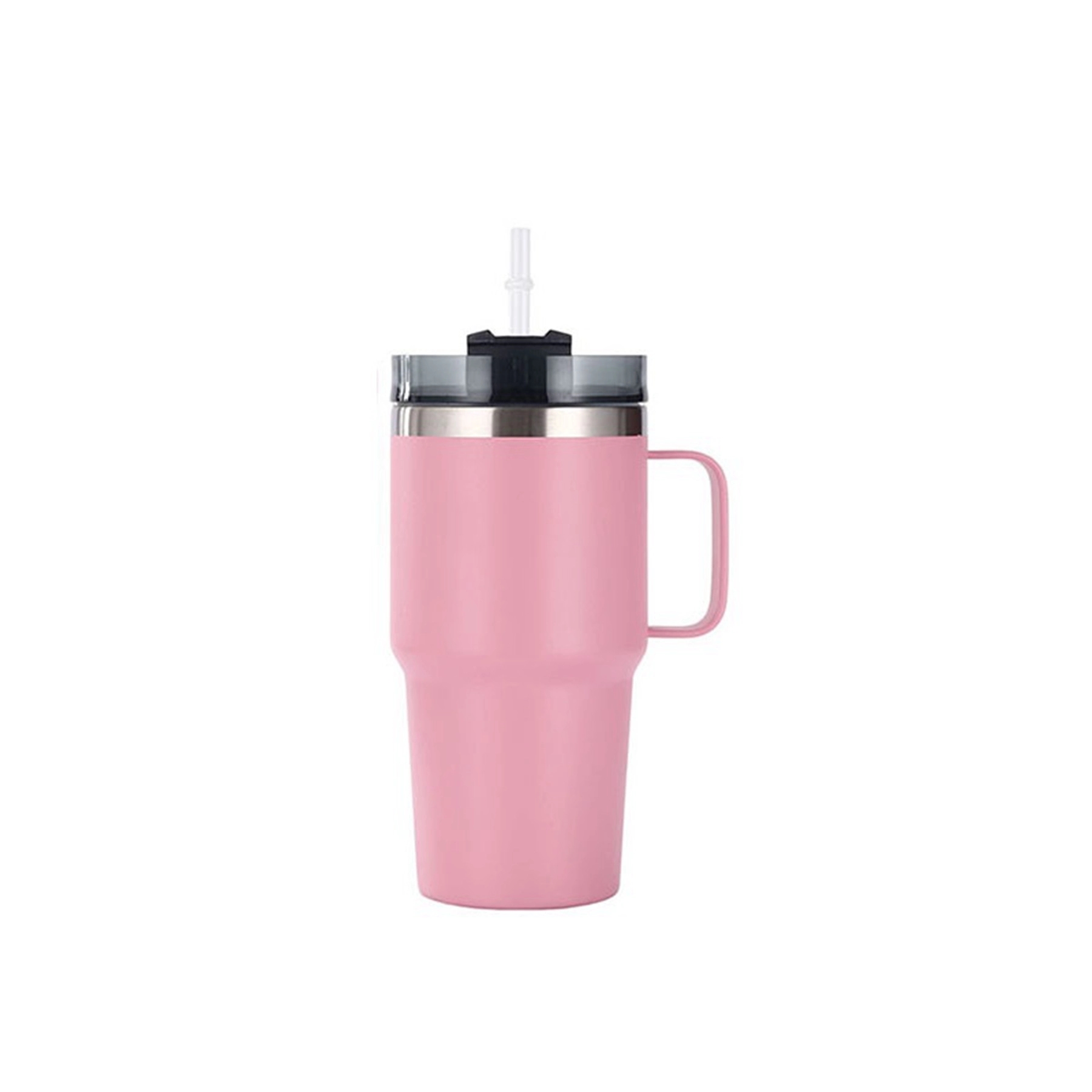20 Oz. Double Wall Vacuum Mug with Handle & Straw 6